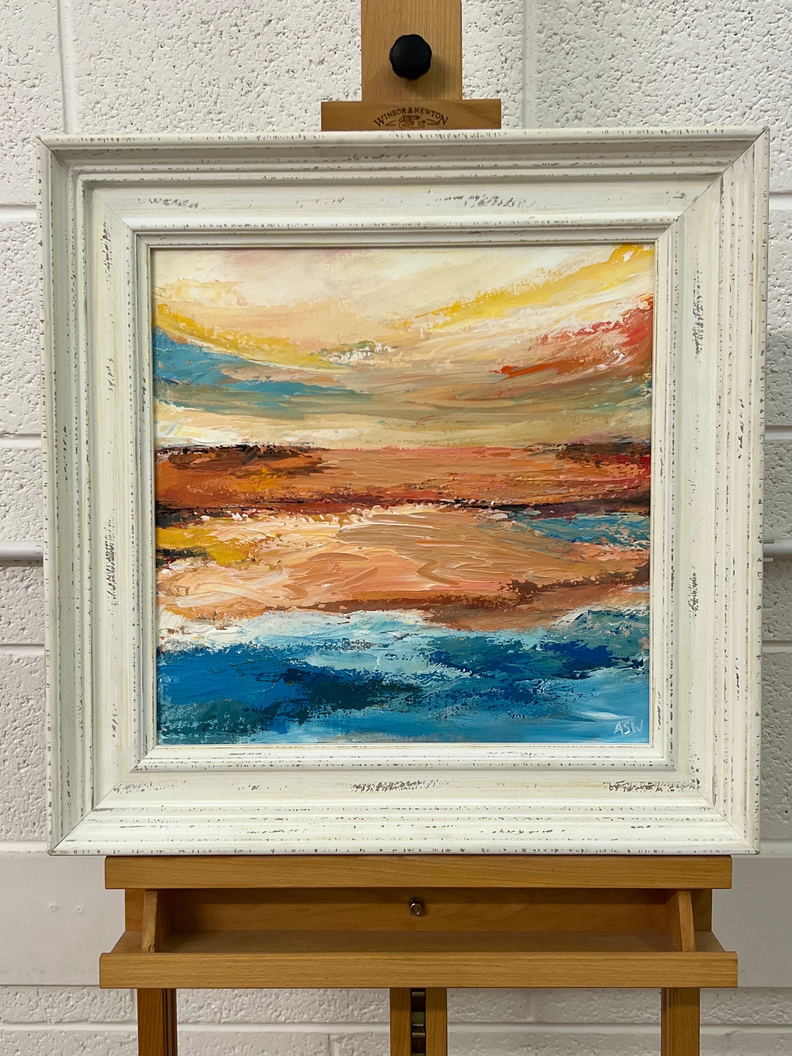 Expressive Abstract Seascape Landscape Painting by Contemporary British Artist For Sale 9