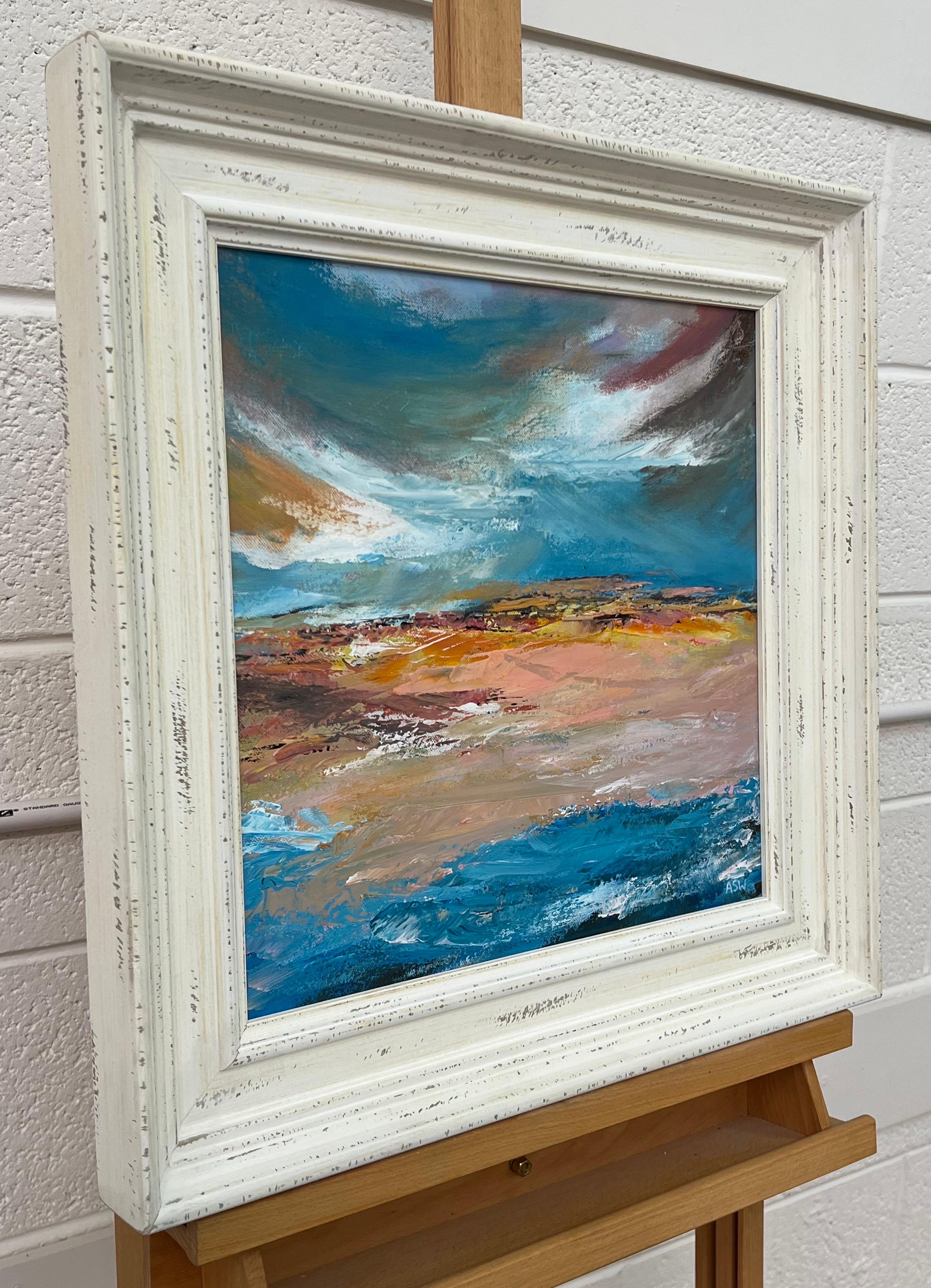 Expressive Abstract Seascape Landscape Painting by Contemporary British Artist For Sale 2