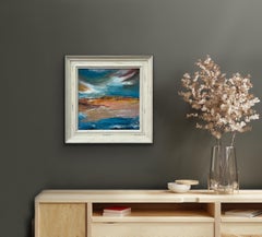 Expressive Abstract Seascape Landscape Painting by Contemporary British Artist