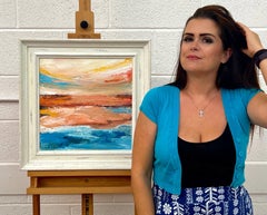 Expressive Abstract Seascape Landscape Painting by Contemporary British Artist