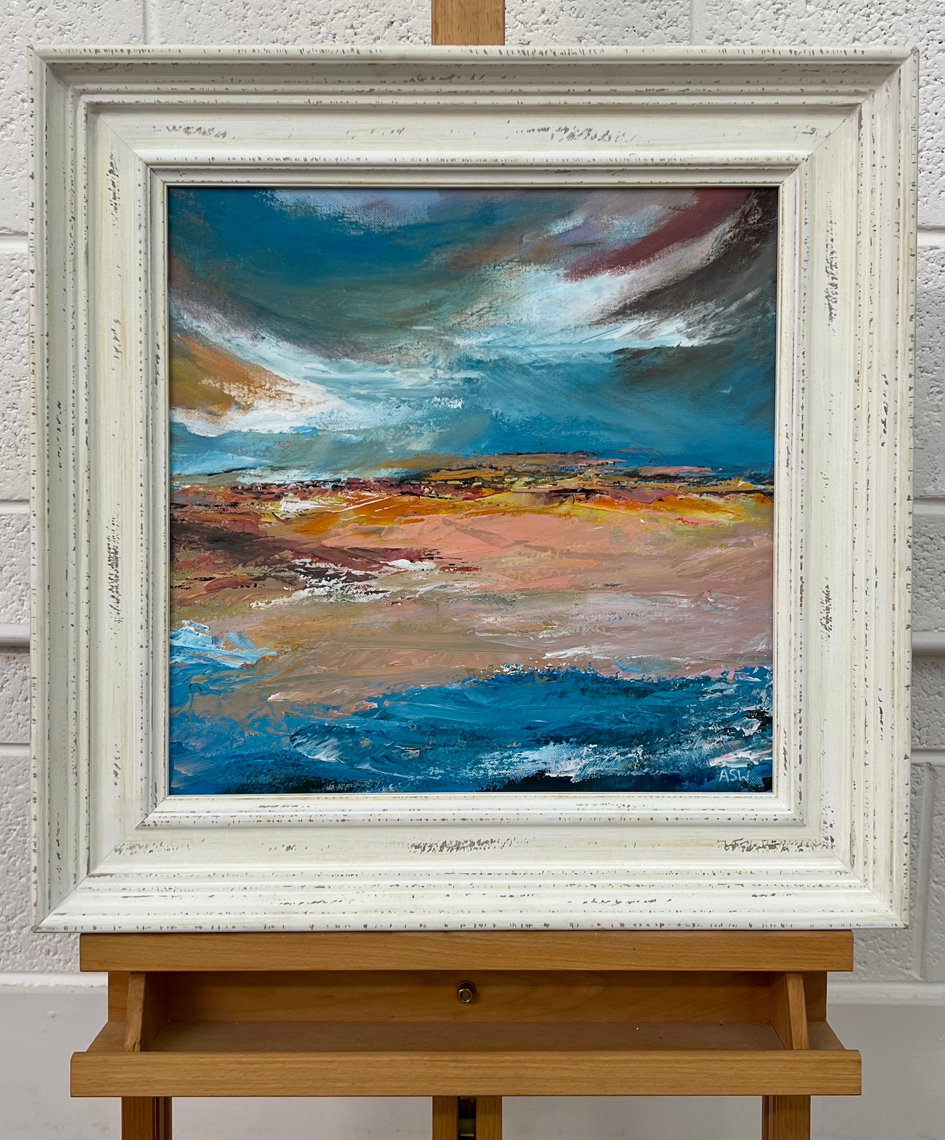 Expressive Abstract Seascape Landscape Painting by Contemporary British Artist For Sale 3