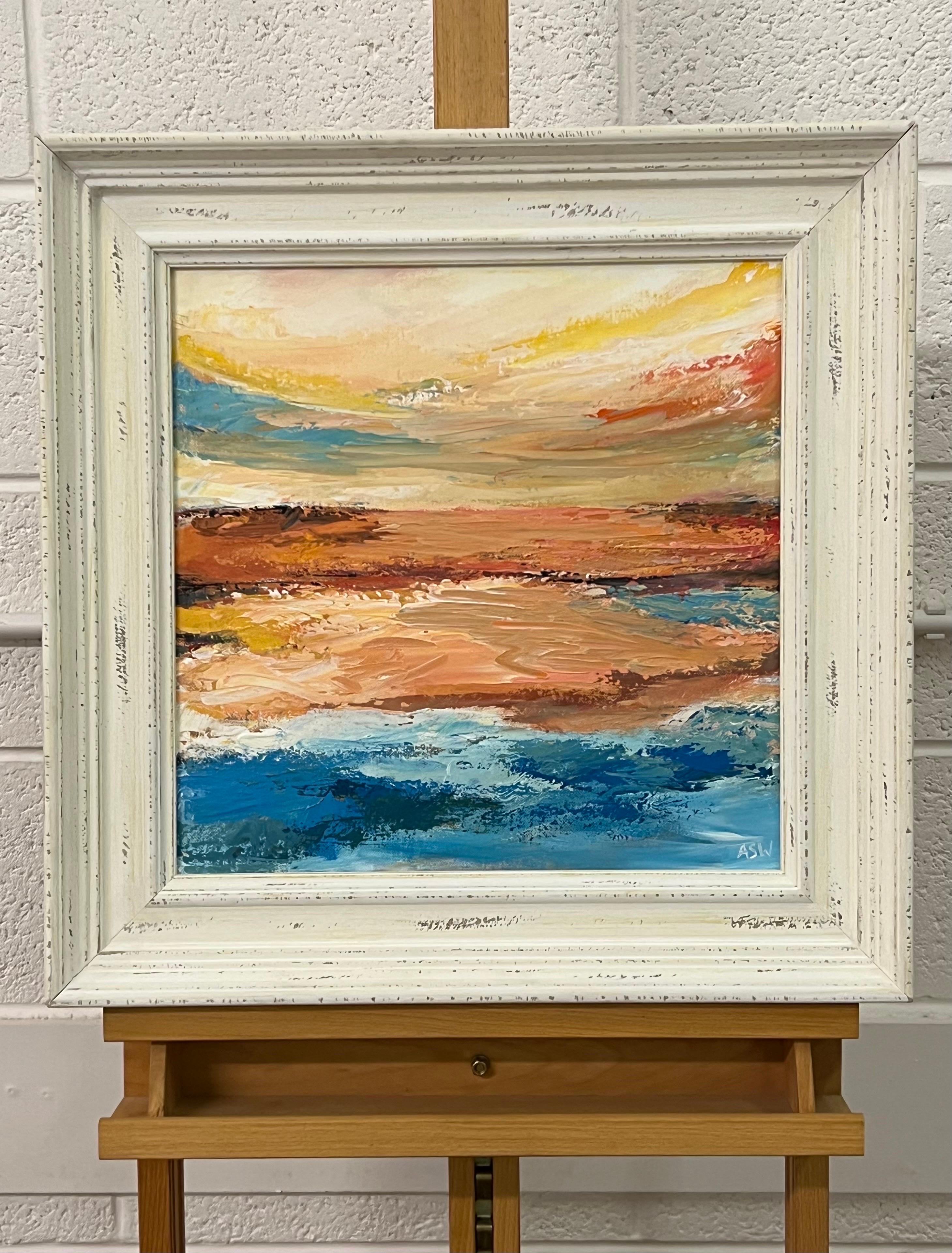 Expressive Abstract Seascape Landscape Painting by Contemporary British Artist For Sale 5