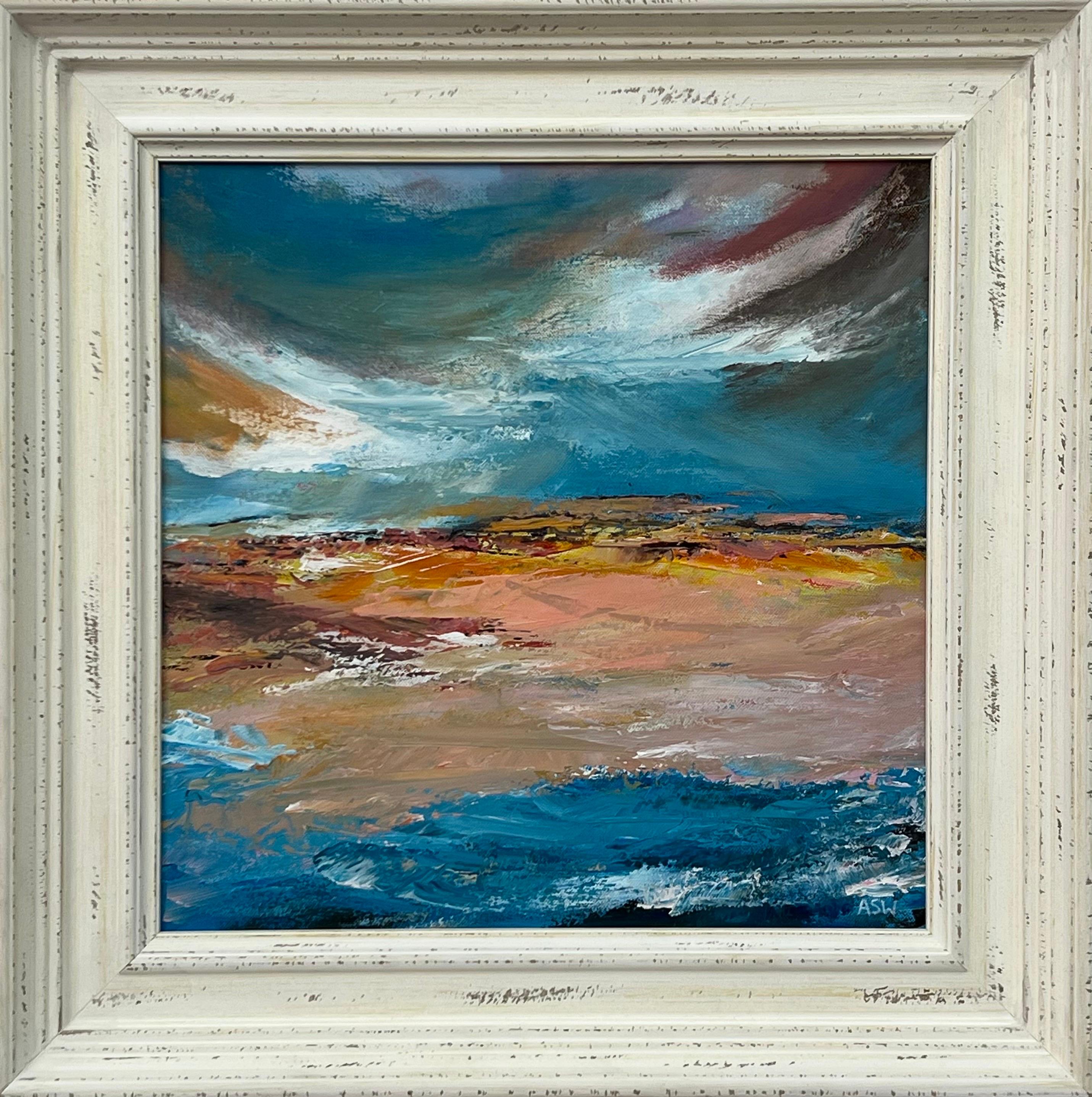 Expressive Abstract Seascape Landscape Painting by Contemporary British Artist