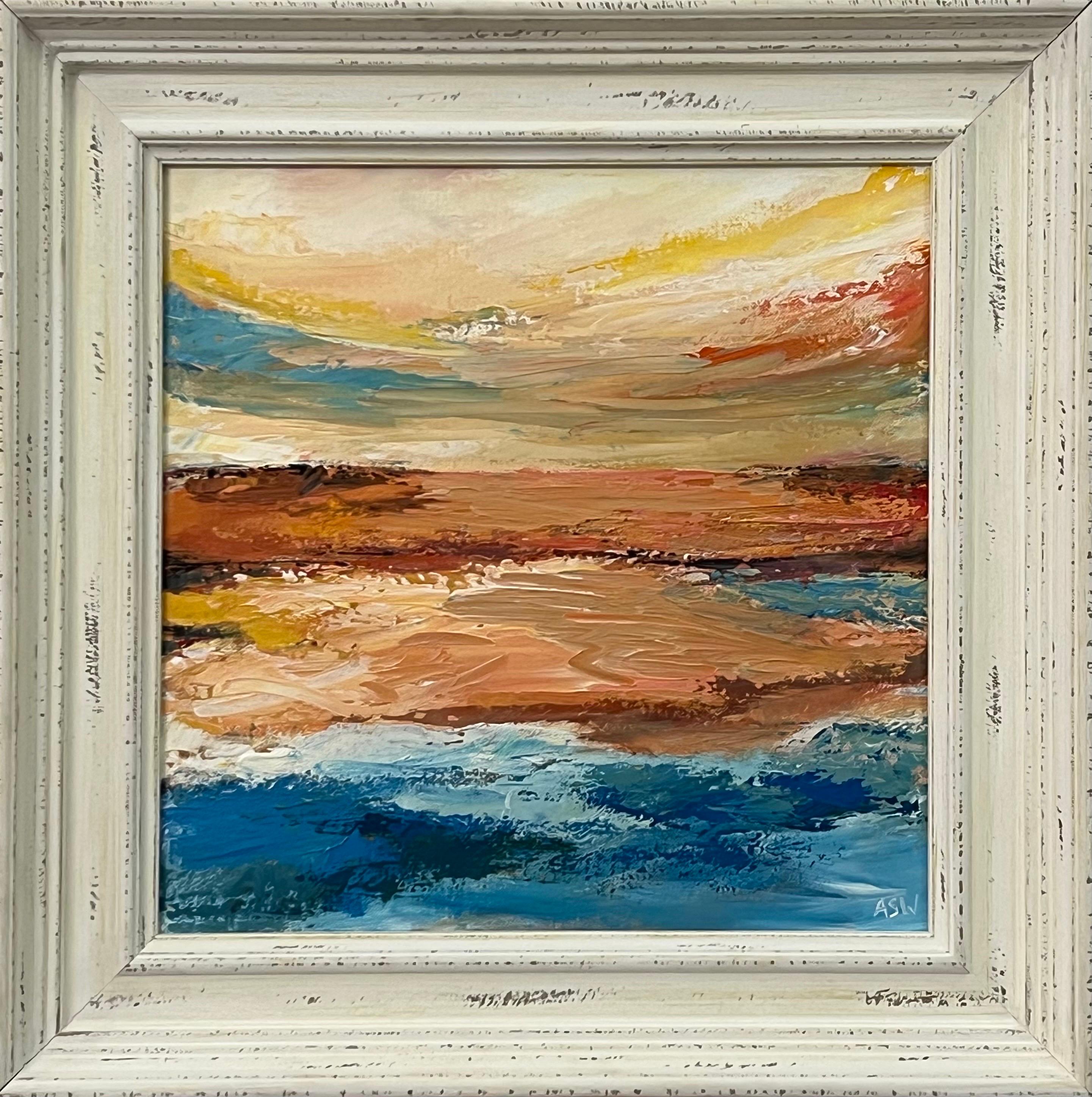 Expressive Abstract Seascape Landscape Painting by Contemporary British Artist