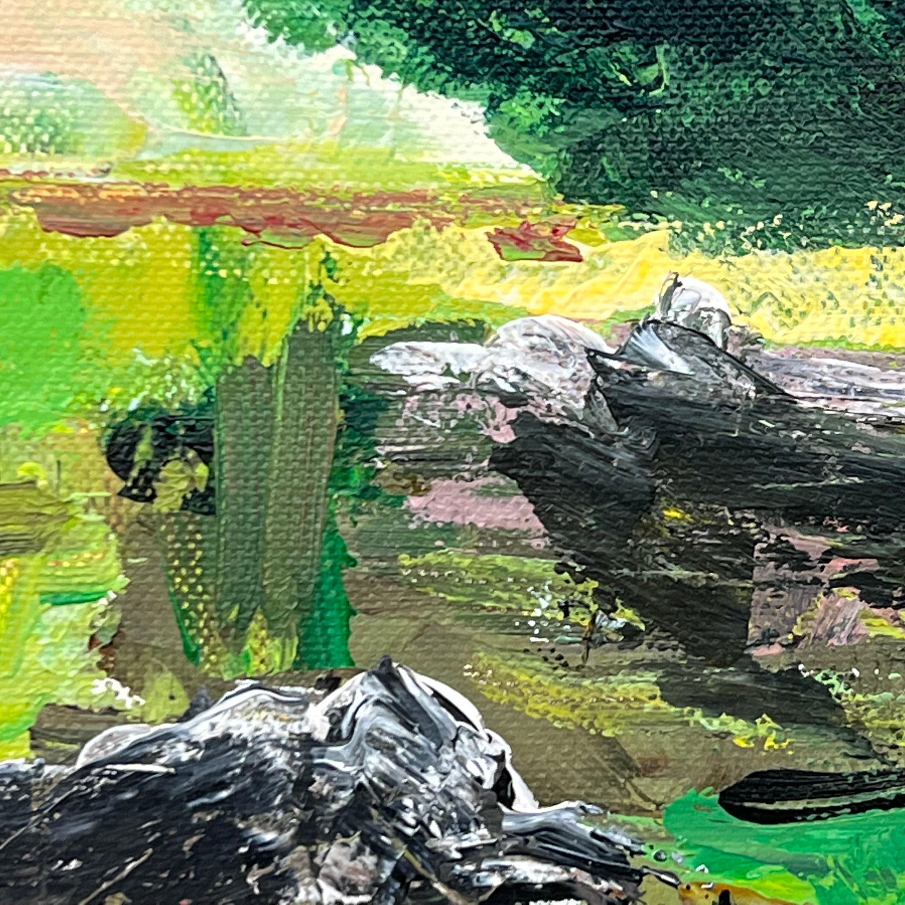 Peinture de paysage expressive en forme d'arbre de chêne par un artiste britannique contemporain en vente 7