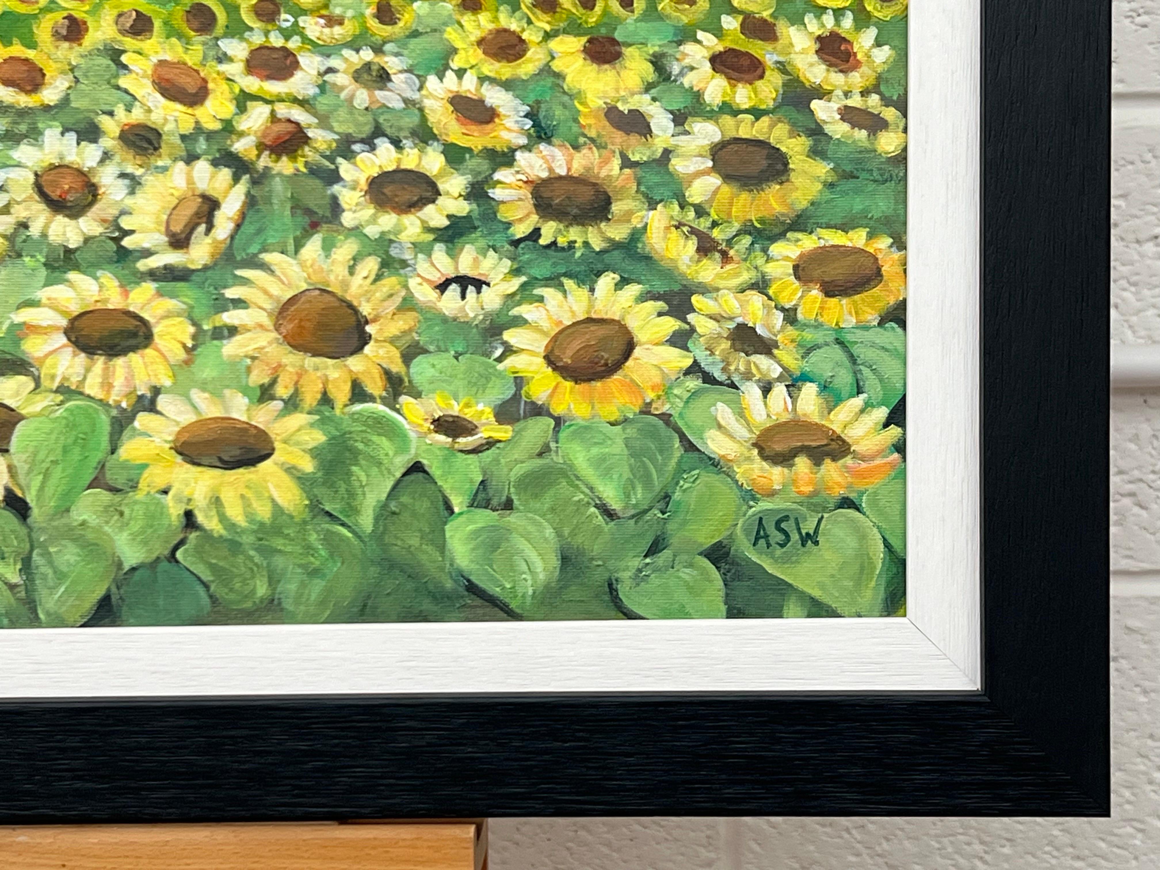 Campo de Girasoles en Verano en Francia II por Artista Británico Contemporáneo en venta 10
