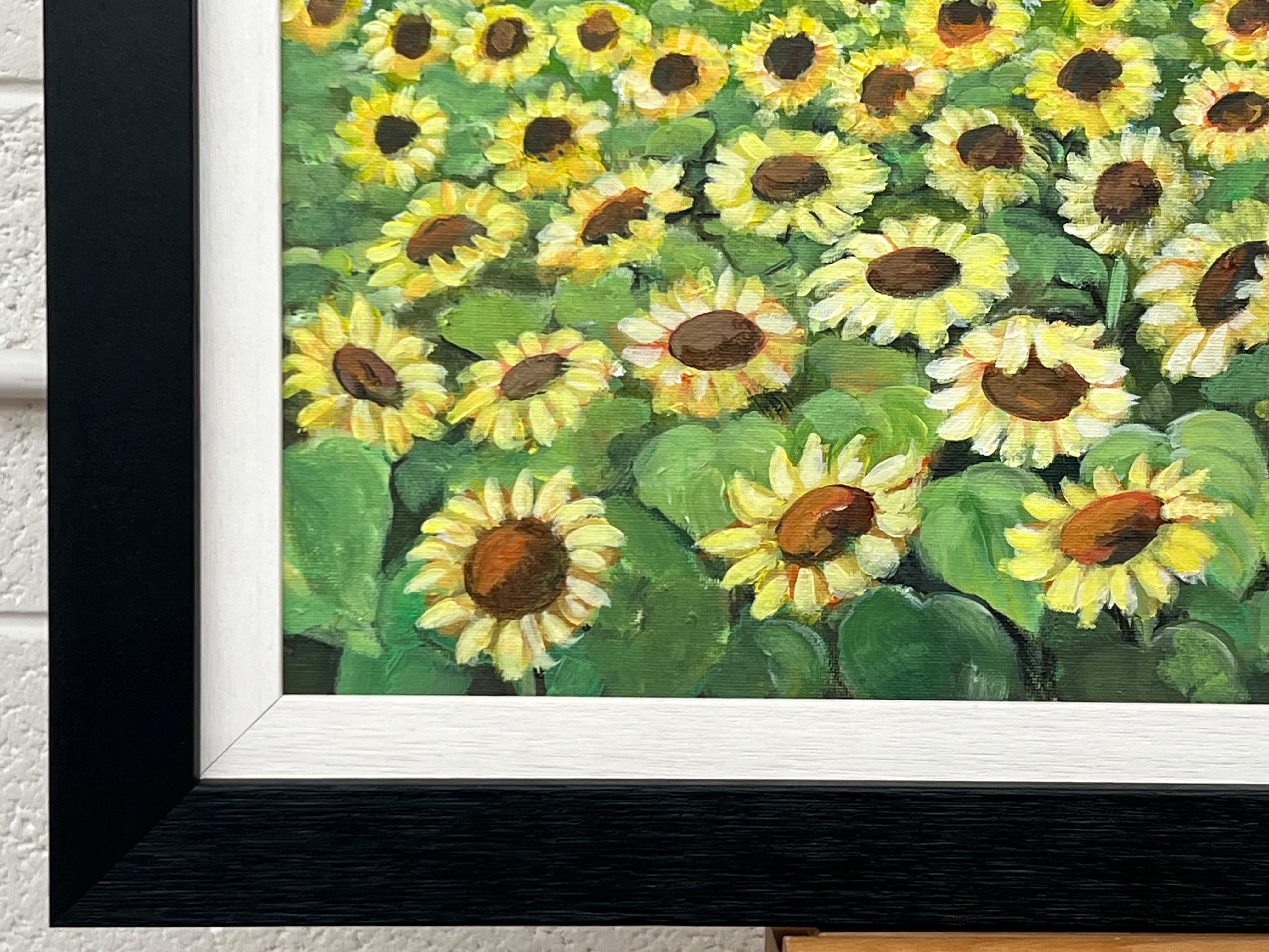 Campo de Girasoles en Verano en Francia II por Artista Británico Contemporáneo en venta 11