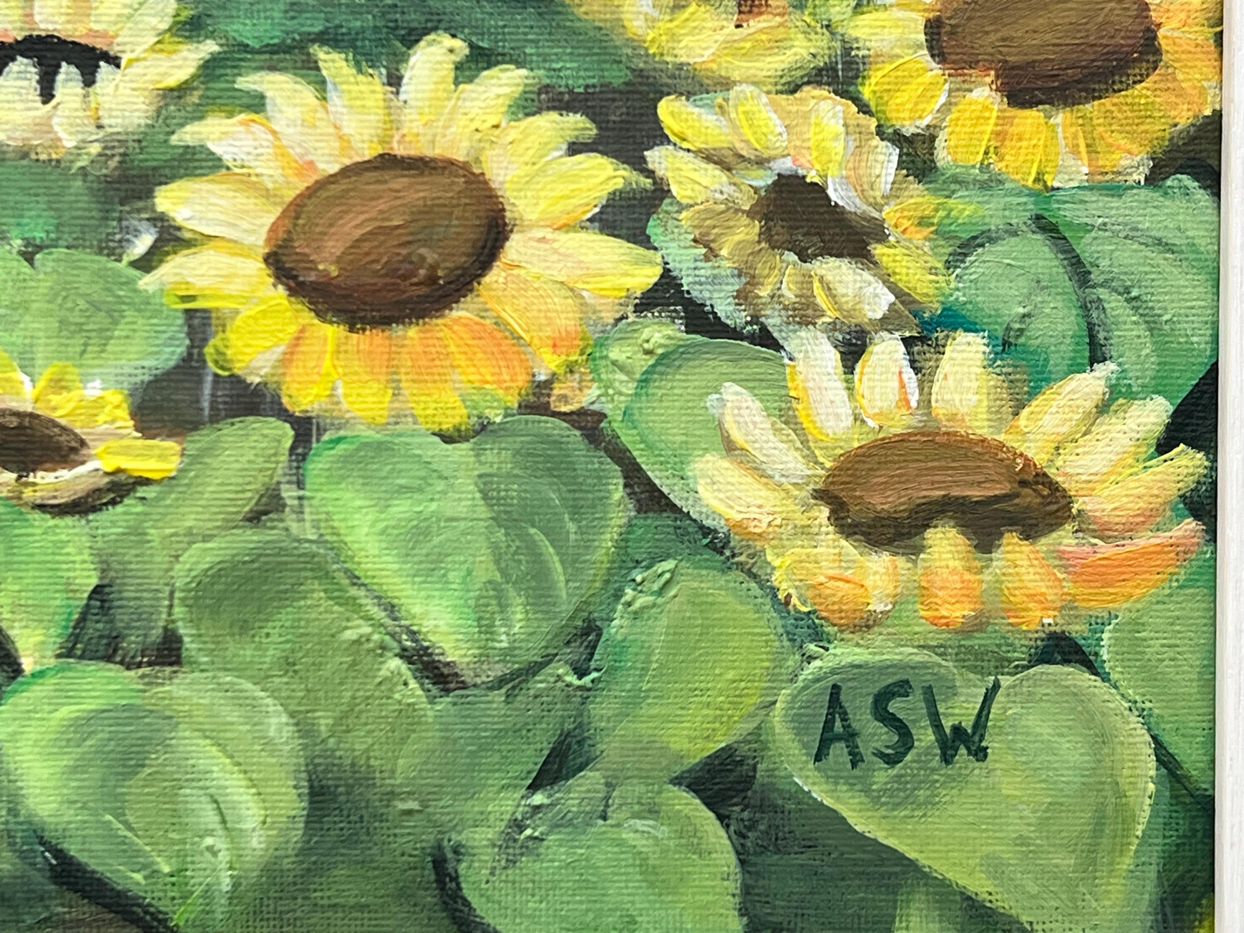 Campo de Girasoles en Verano en Francia II por Artista Británico Contemporáneo en venta 13