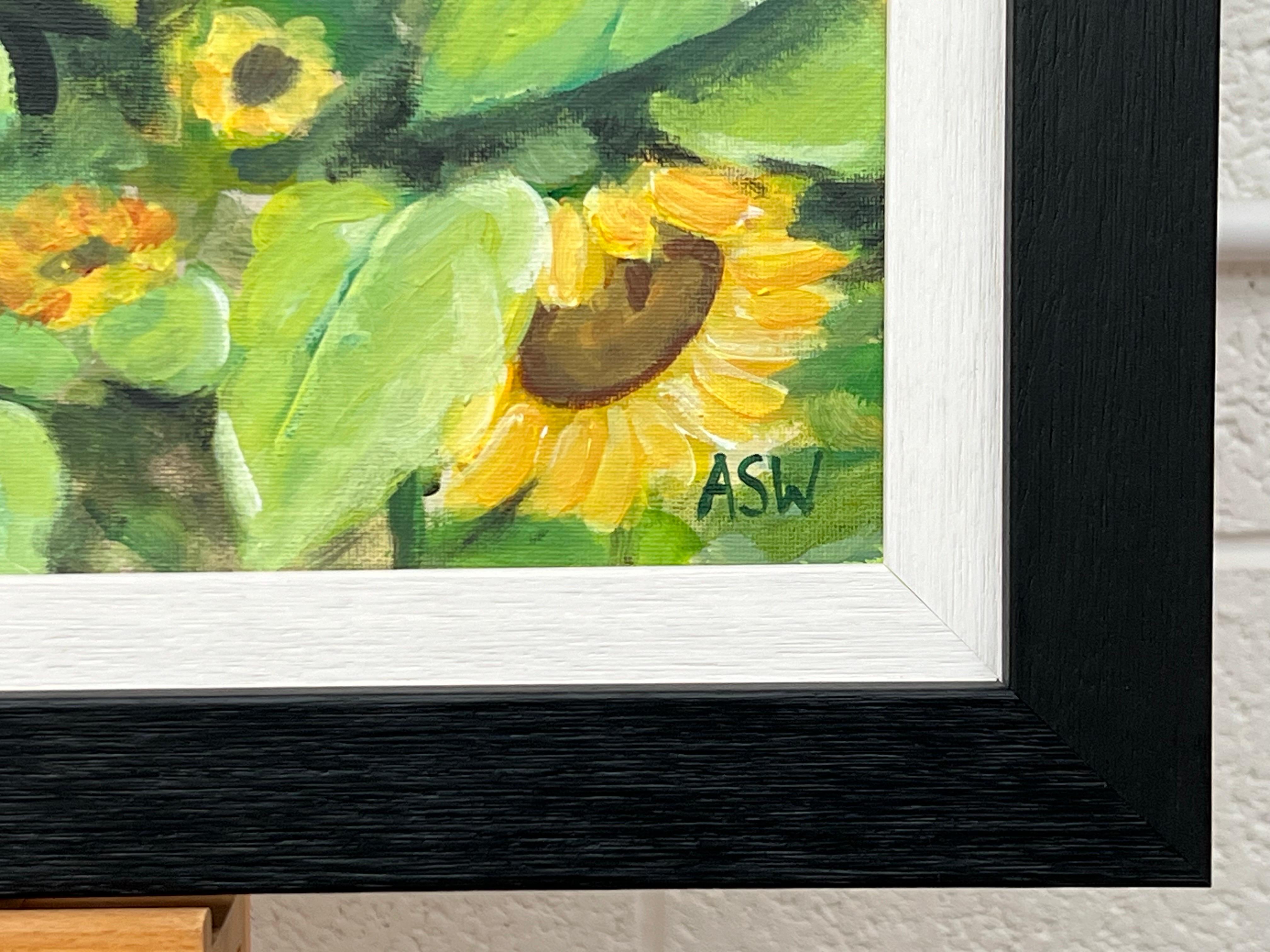 Champ de tournesols en été en France par un artiste britannique contemporain en vente 13