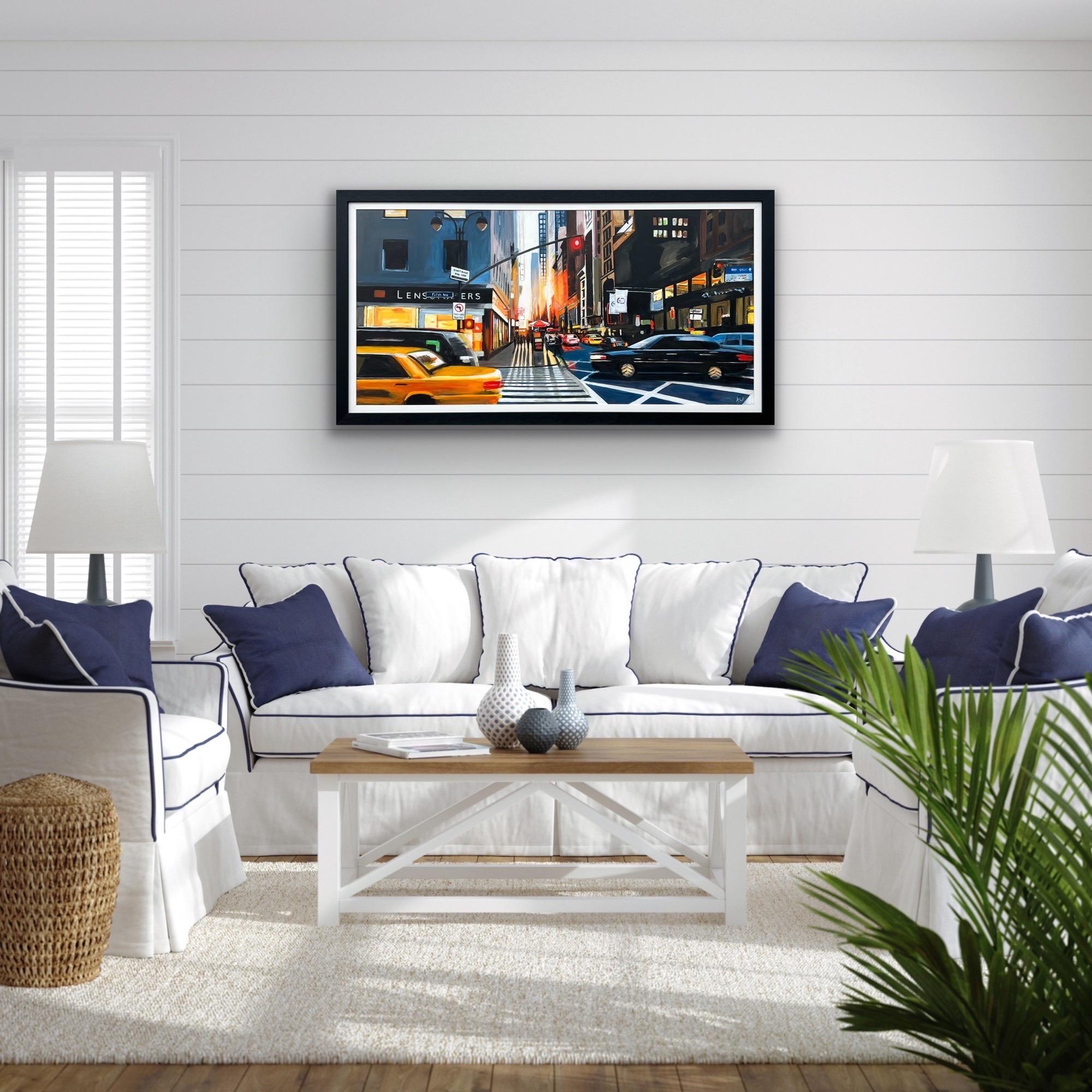 Fifth Avenue Manhattan New York City Panoramagemälde von Contemporary Artist im Angebot 13
