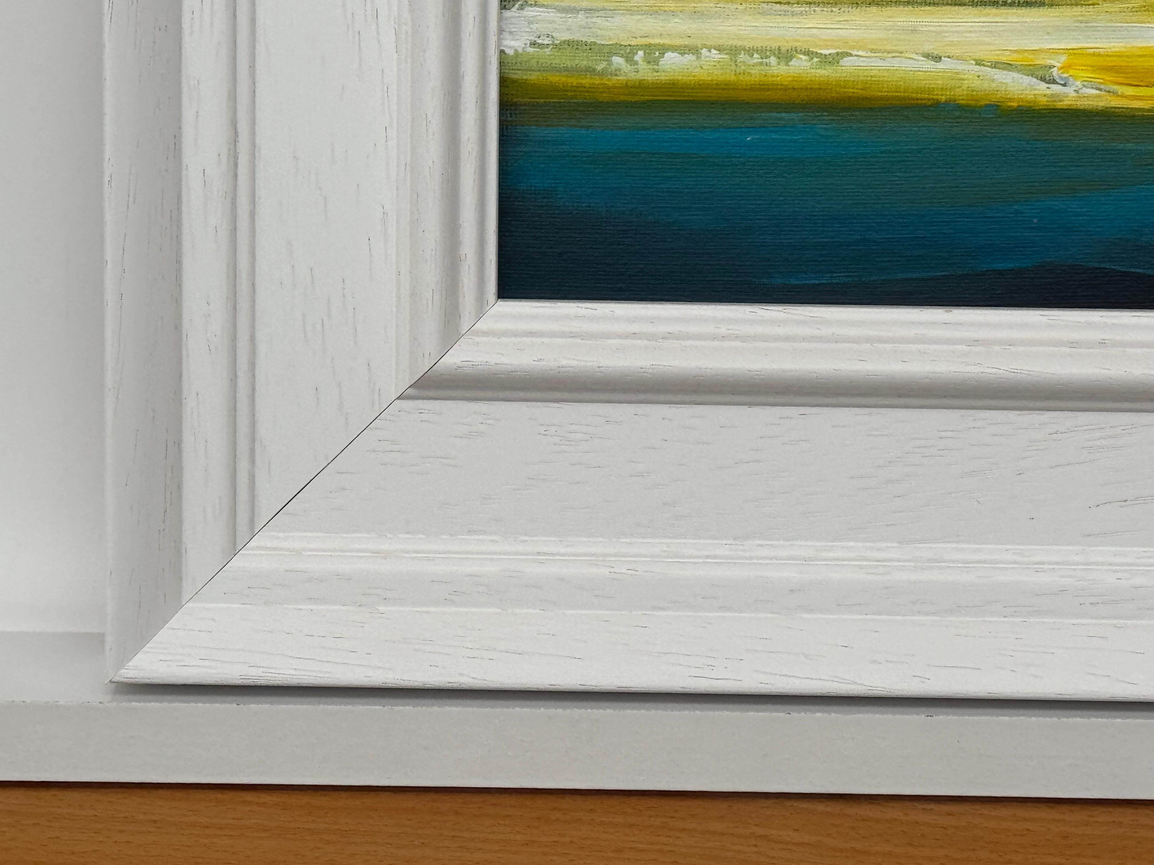 Horizonte Dorado - Estudio de Arte Paisaje Abstracto en Miniatura por Artista Contemporáneo en venta 9