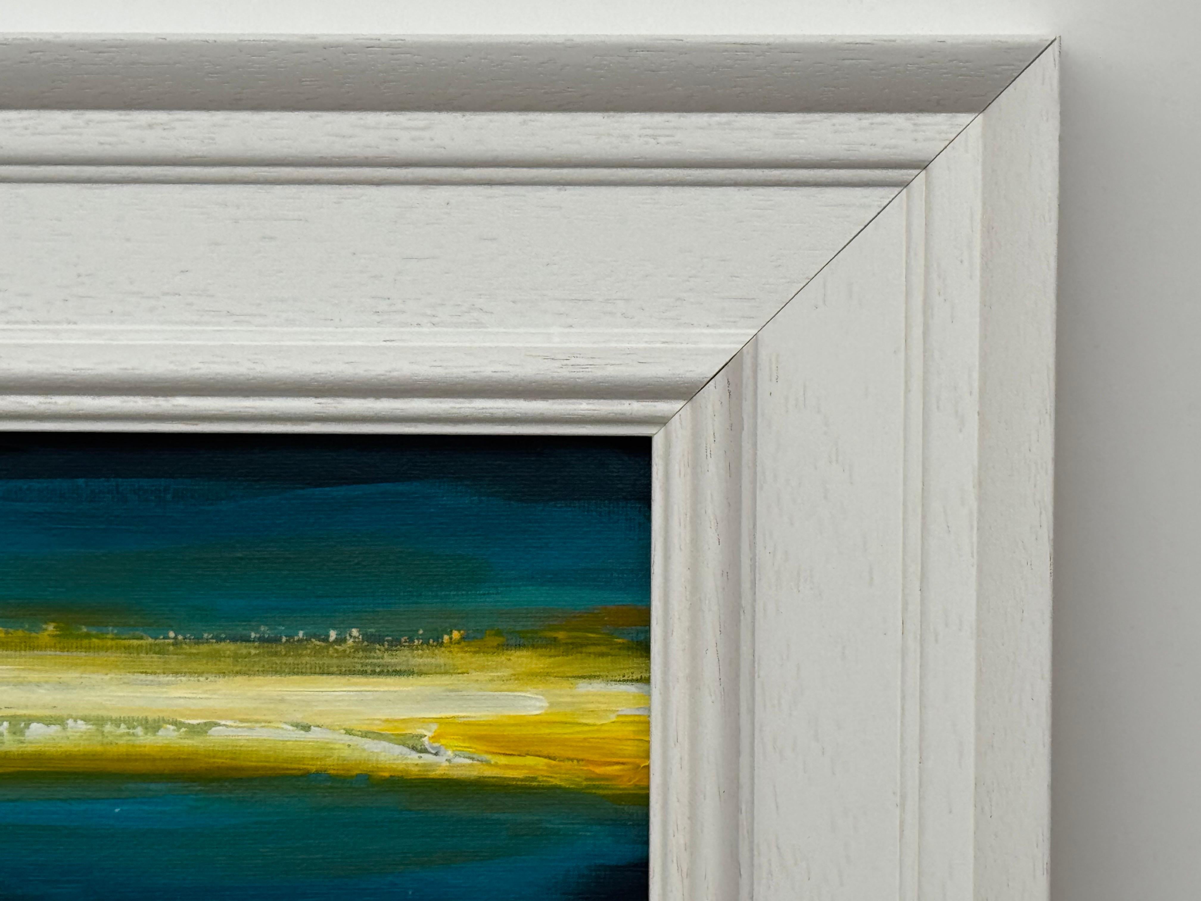 Horizonte Dorado - Estudio de Arte Paisaje Abstracto en Miniatura por Artista Contemporáneo en venta 4