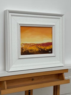 Golden Hour - Miniature Abstract Landscape Art by Contemporary British Artist