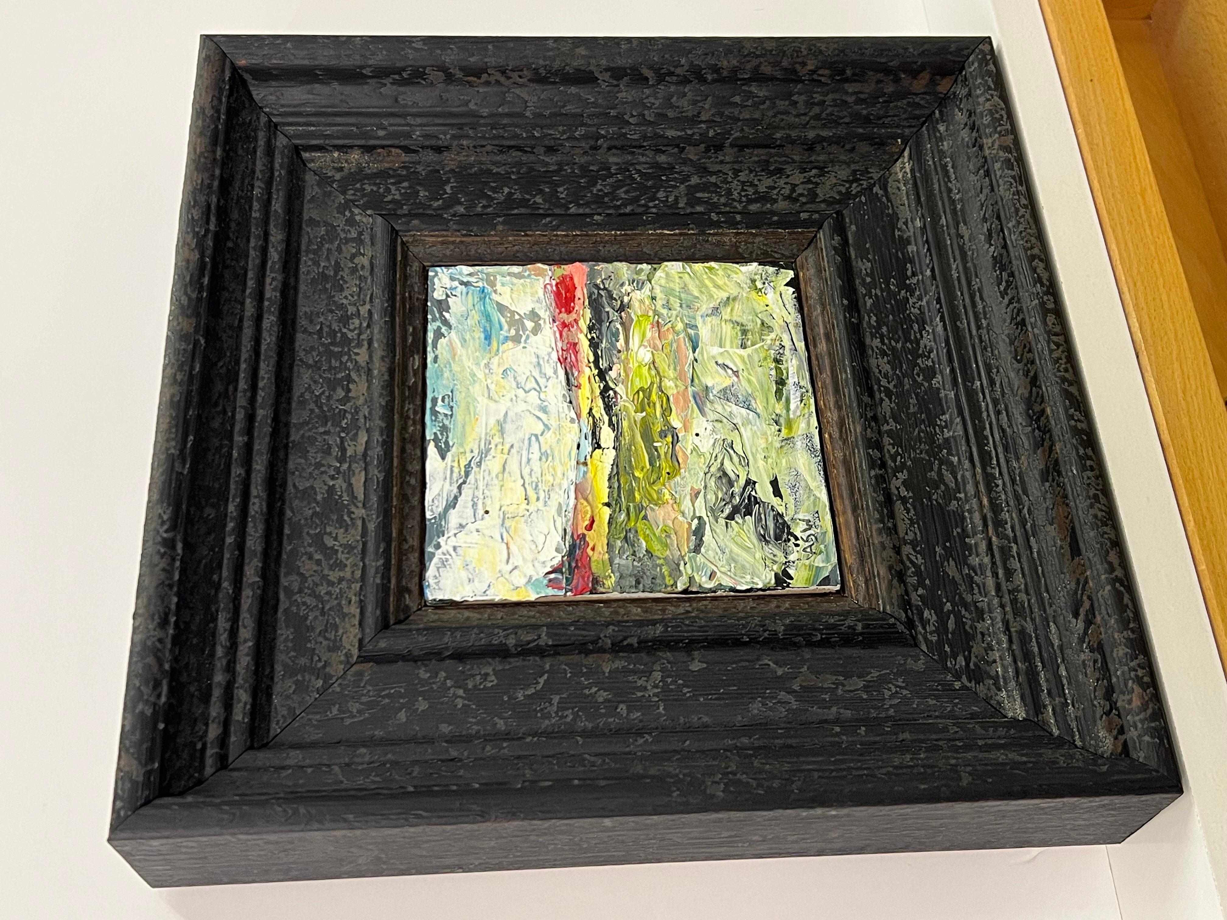 Impasto Paisaje marino abstracto Estudio en miniatura Artista británico contemporáneo en venta 10