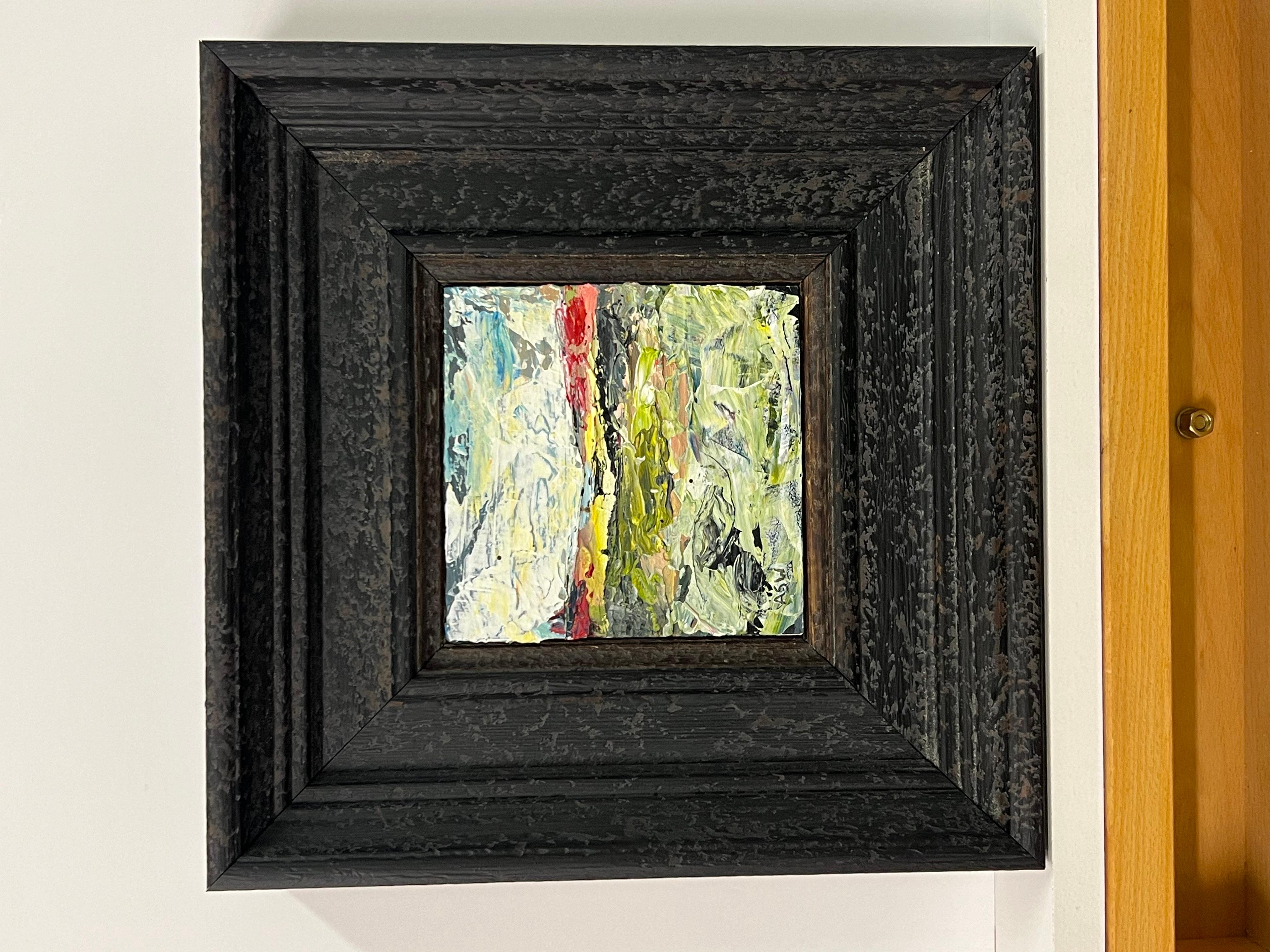 Impasto Paisaje marino abstracto Estudio en miniatura Artista británico contemporáneo en venta 11