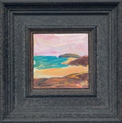 Impasto Abstract Seascape Landscape Miniature Study Contemporary British Artist
