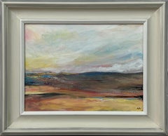 Abstrakte Landschaft einer englischen Moorlandschaft des Impressionismus des zeitgenössischen Künstlers