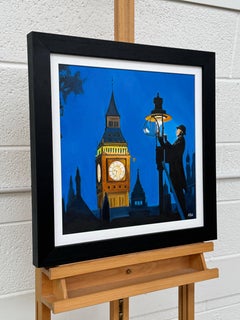 Lampe Feuerzeug mit Big Ben in London City Westminster bei Nacht von britischen Künstler