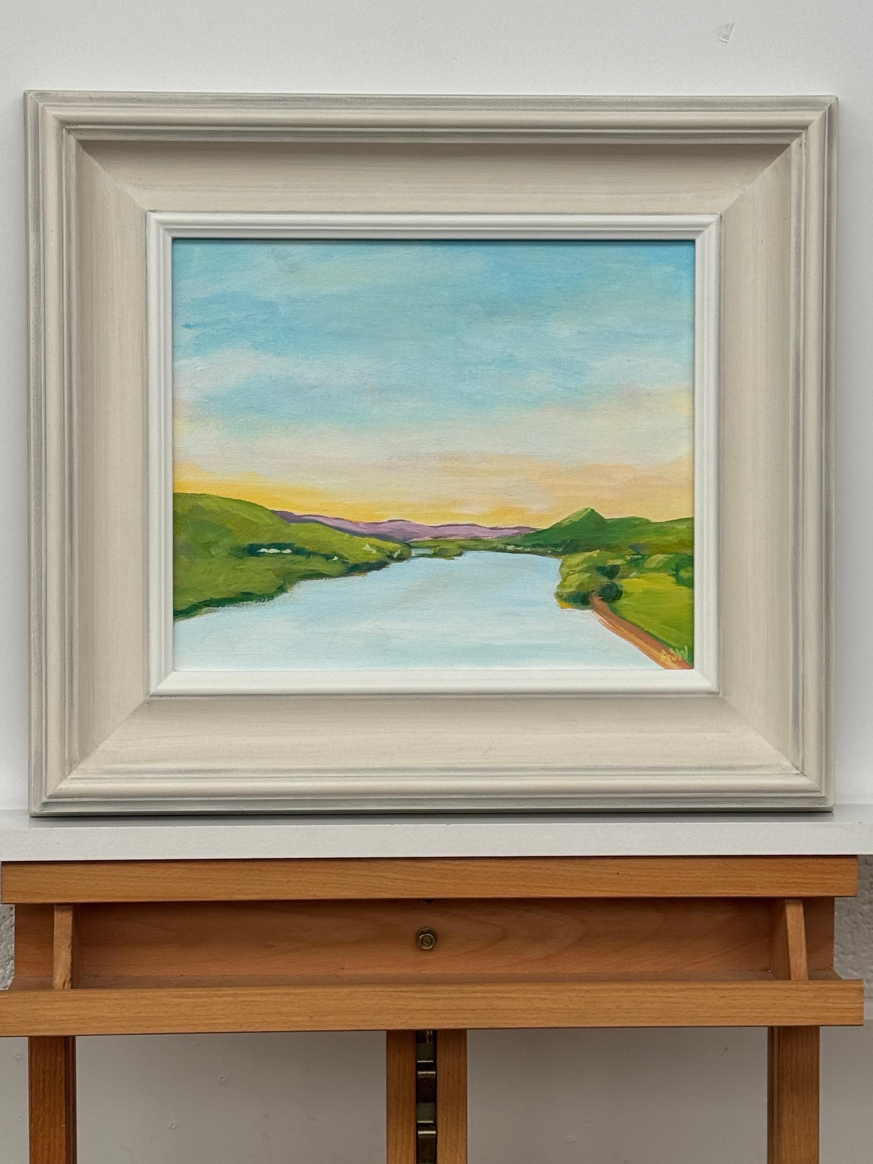 Paesaggio dipinto sul fiume Hudson, nello Stato di New York, USA, da un artista britannico in vendita 5