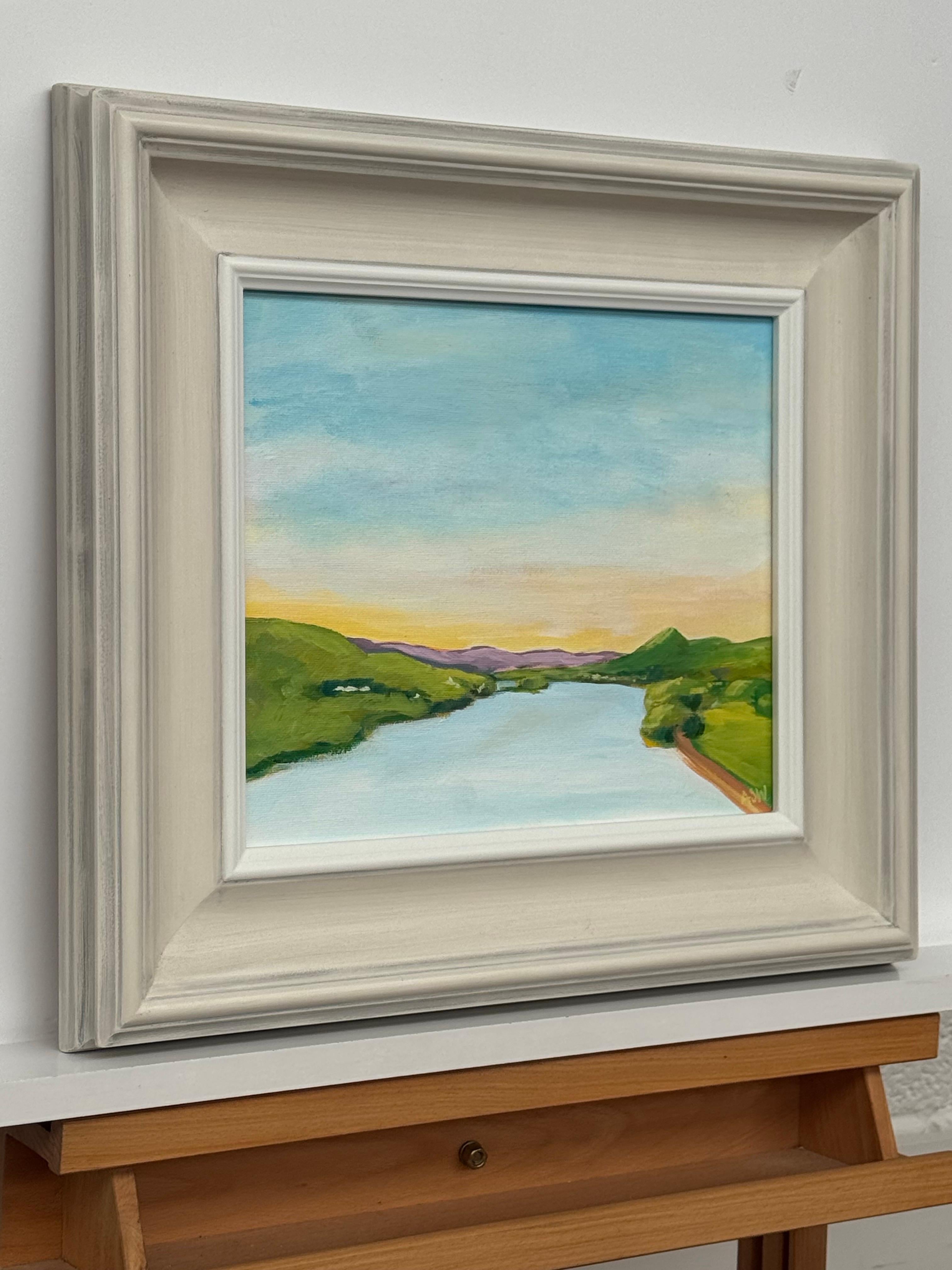 Paesaggio dipinto sul fiume Hudson, nello Stato di New York, USA, da un artista britannico in vendita 3