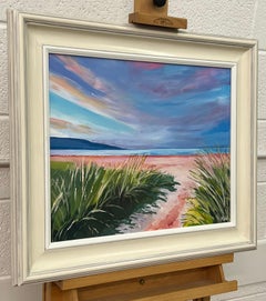 Landscape Seascape of Beautiful Remote Sandy Beach on the East Coast of Scotland