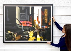 Large Original Painting of Broadway New York City by British Landscape Artist
