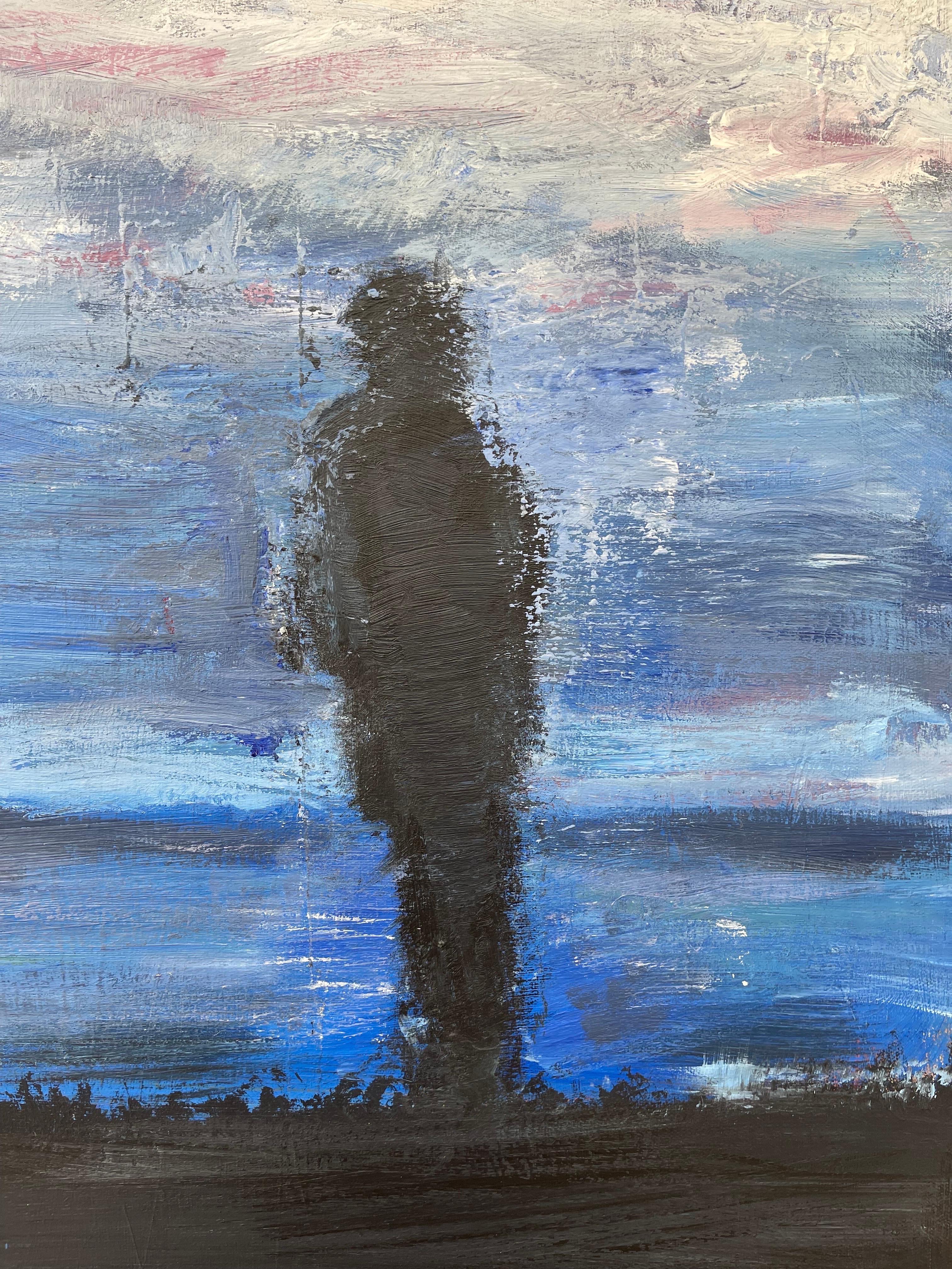 Peinture originale « Contemplation » de l'artiste britannique contemporain Man on the Hill en vente 8
