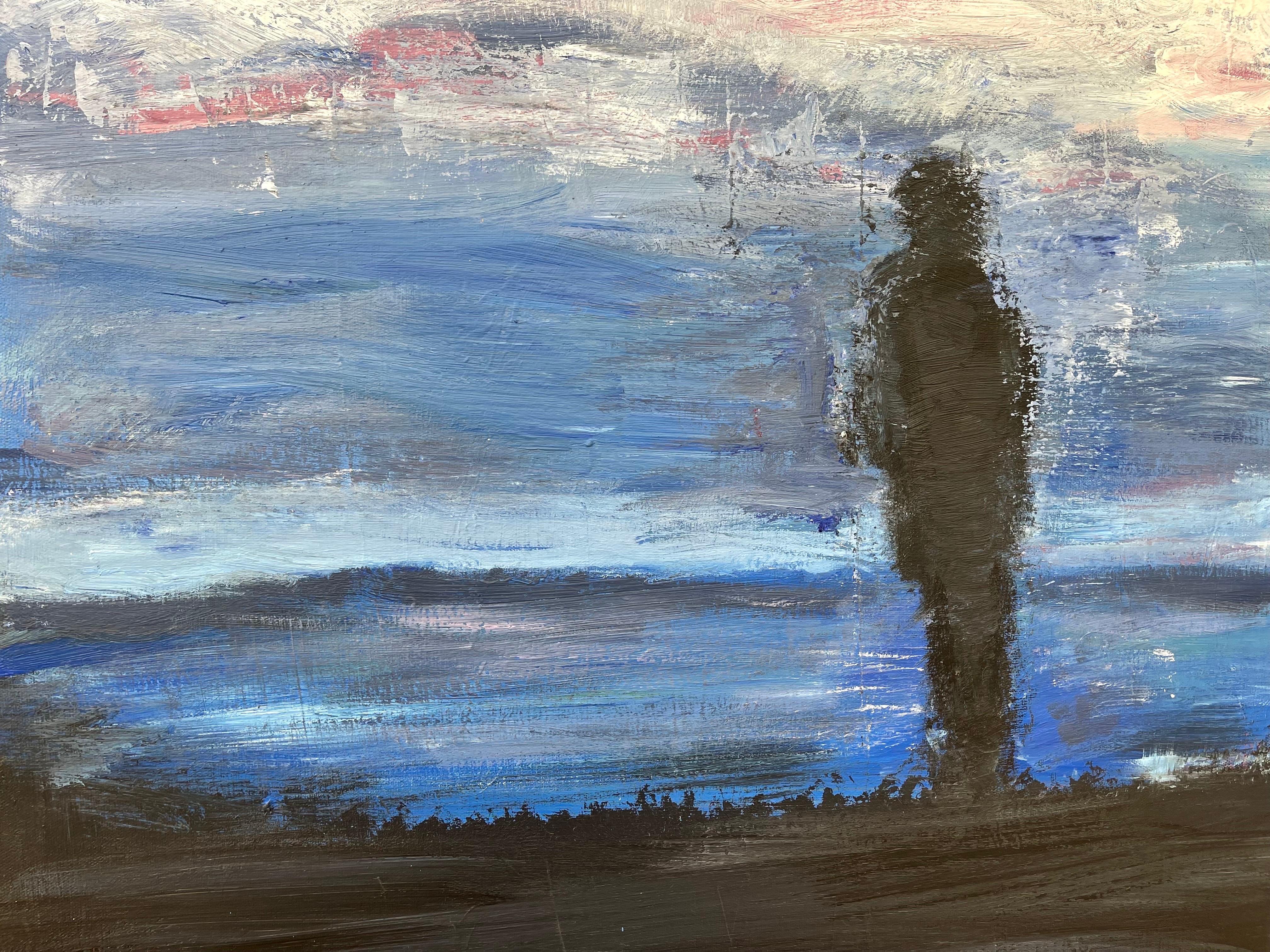 Peinture originale « Contemplation » de l'artiste britannique contemporain Man on the Hill en vente 9