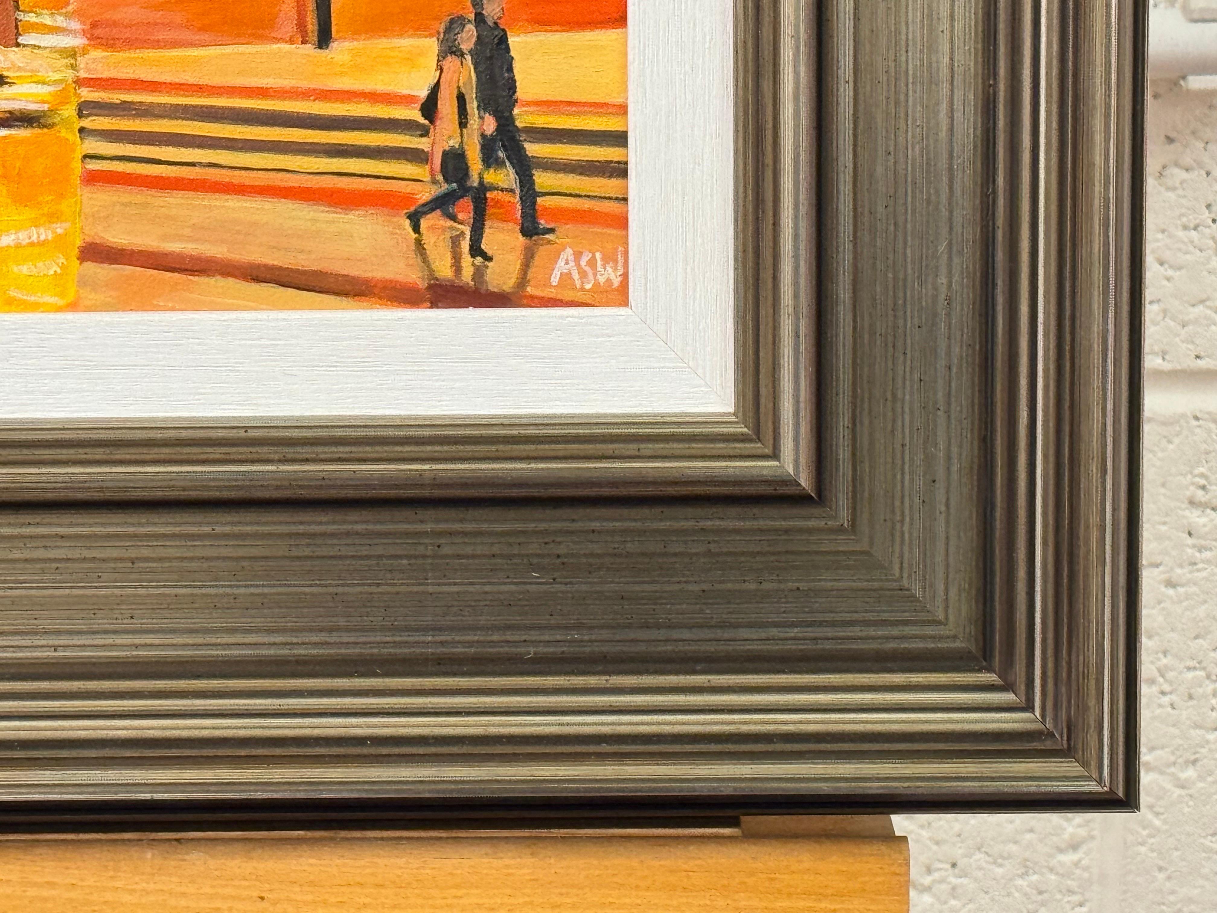 Estación central de tren de Manchester en marco de bronce por artista británico contemporáneo en venta 1