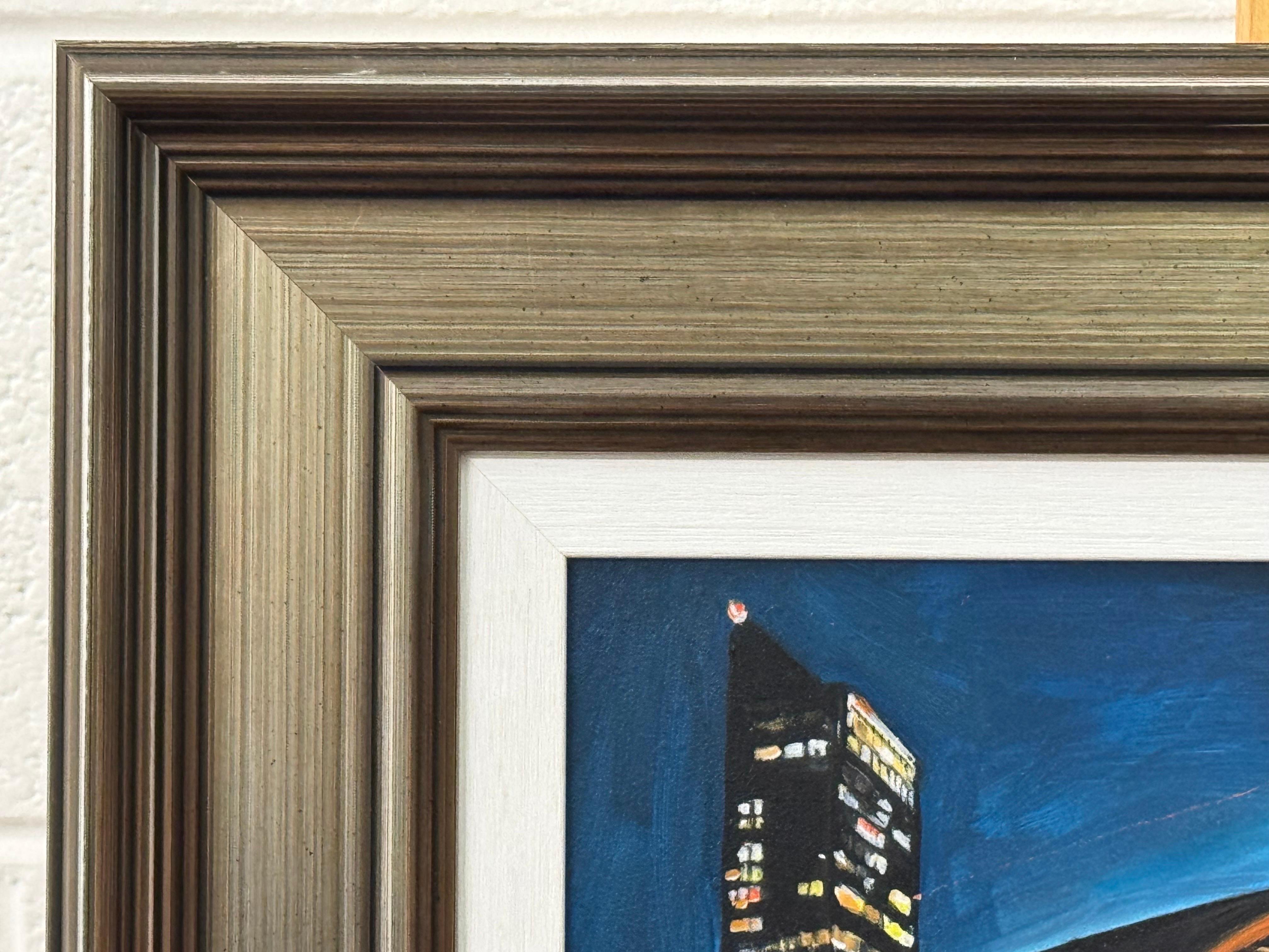 Estación central de tren de Manchester en marco de bronce por artista británico contemporáneo en venta 2