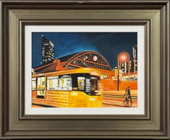 Manchester Central Train Station in Bronze Frame by Contemporary British Artist