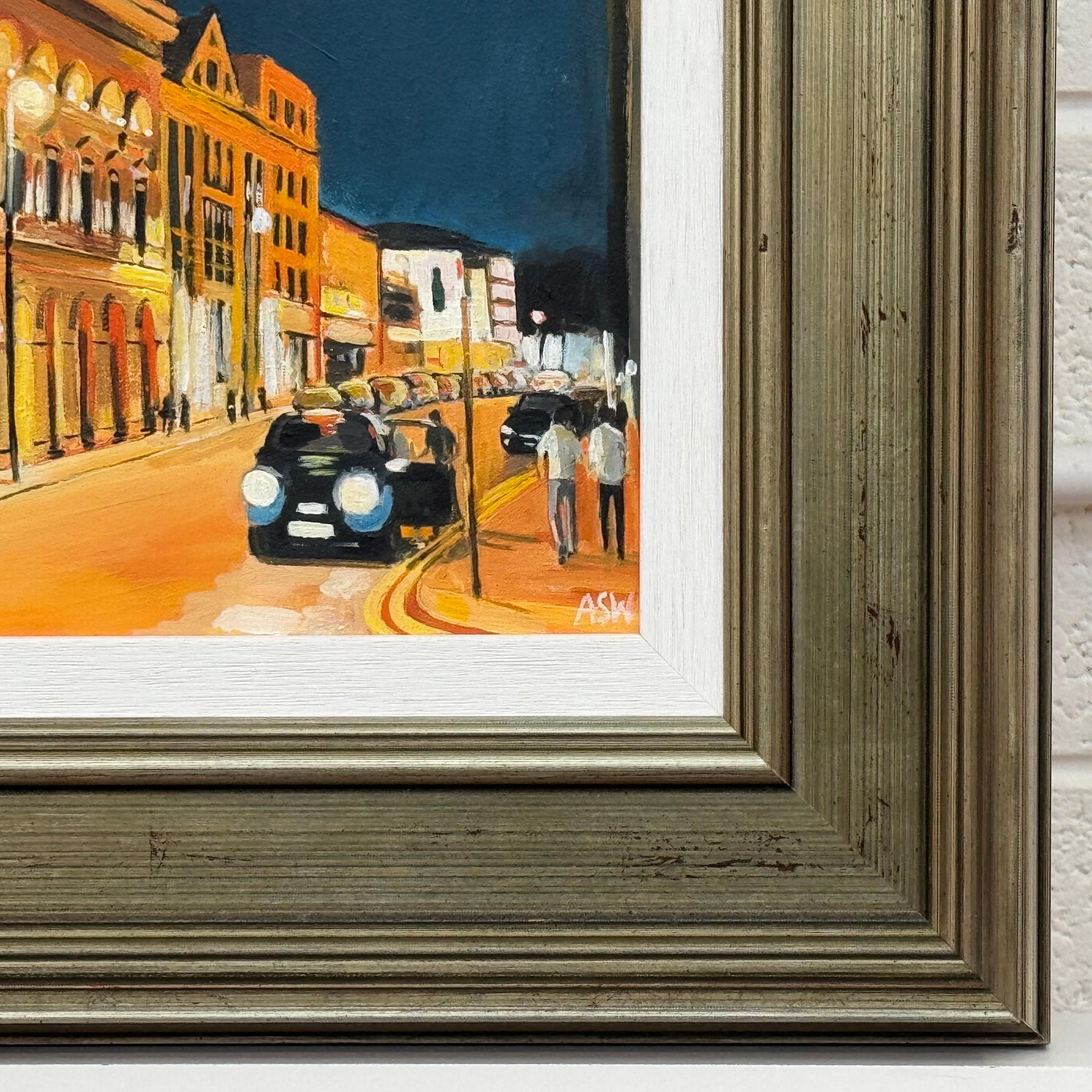 Manchester England Urban Art in a Bronze Frame by Contemporary British Artist For Sale 2