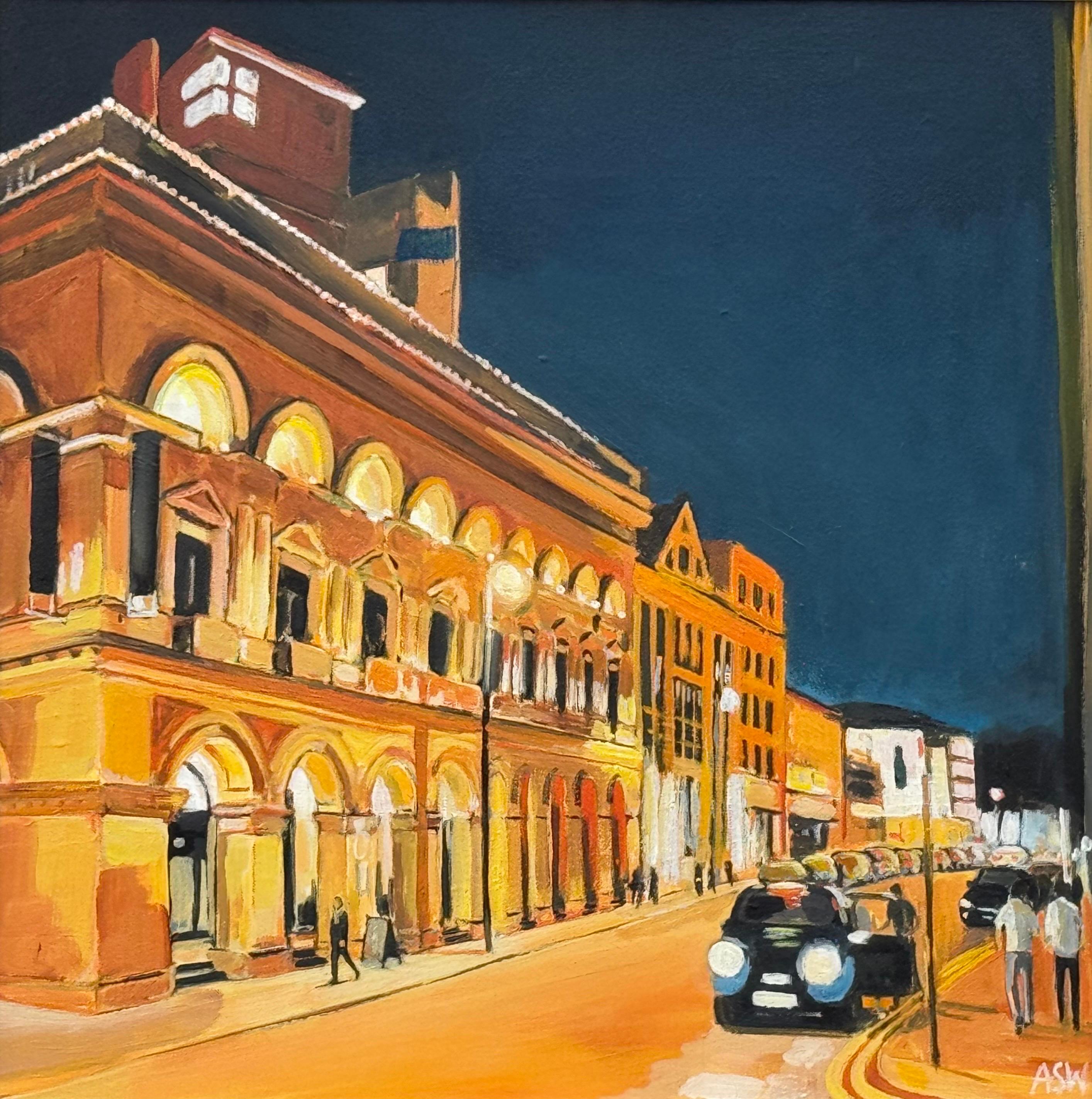 Manchester England Urban Art in a Bronze Frame by Contemporary British Artist For Sale 3