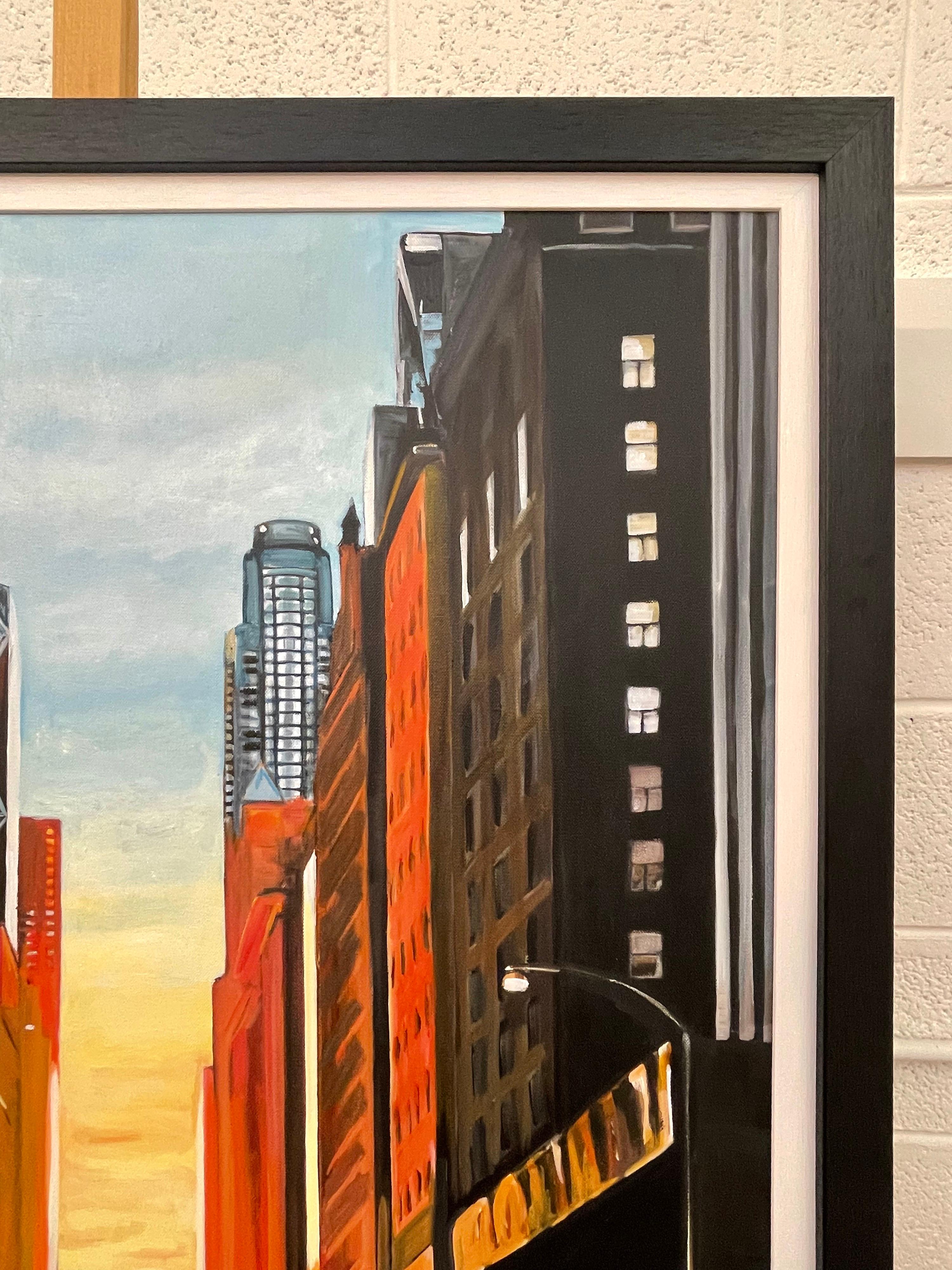 Manhattan Henge Truck Puesta de sol en Nueva York por un artista británico contemporáneo en venta 13