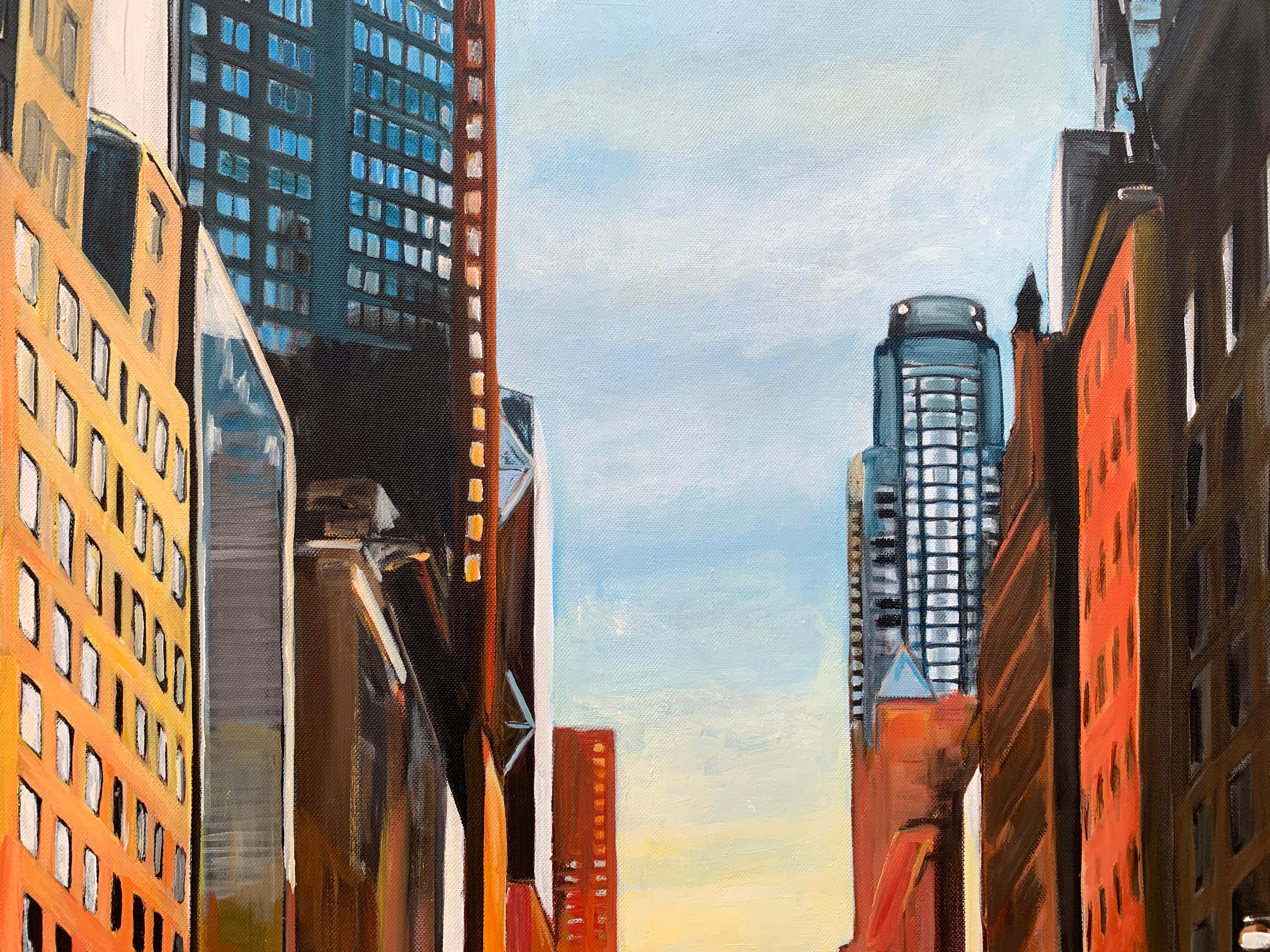 Manhattan Henge Truck Puesta de sol en Nueva York por un artista británico contemporáneo en venta 7