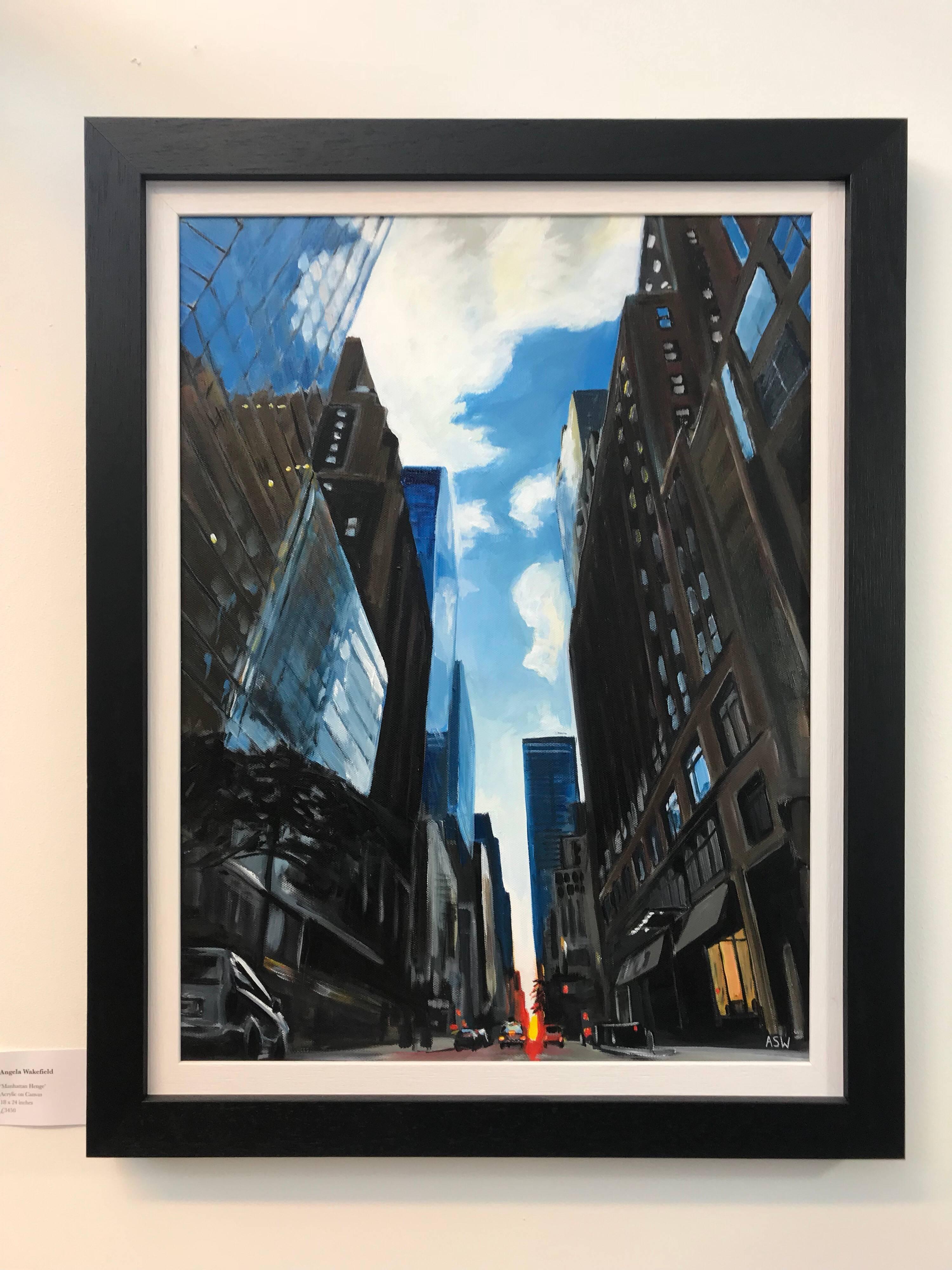 Painting of Summer Sunset in New York City by Leading British Urban Artist UK 3