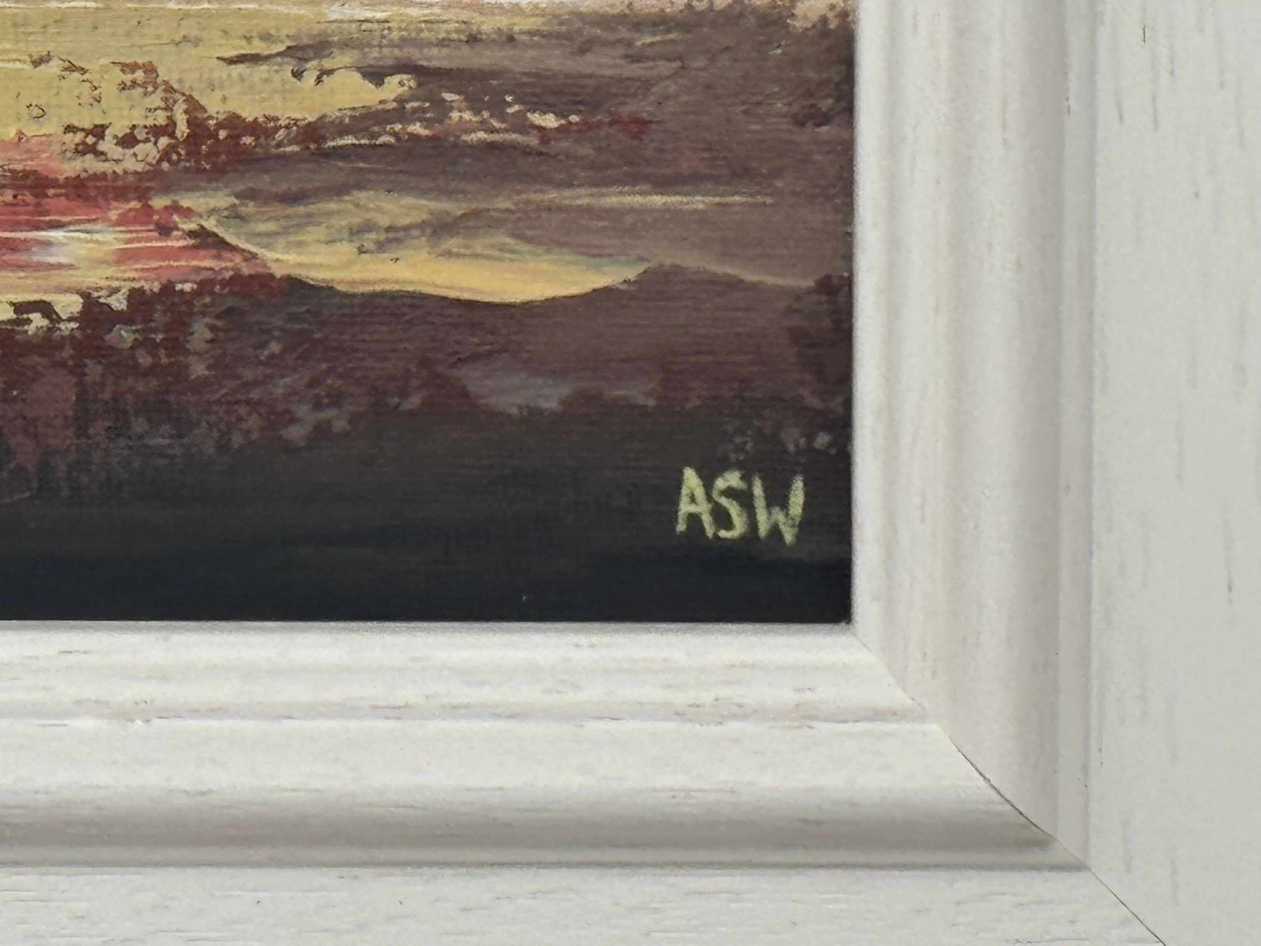 Midnight Ember - Miniatura di un paesaggio astratto studiata da un artista contemporaneo in vendita 8