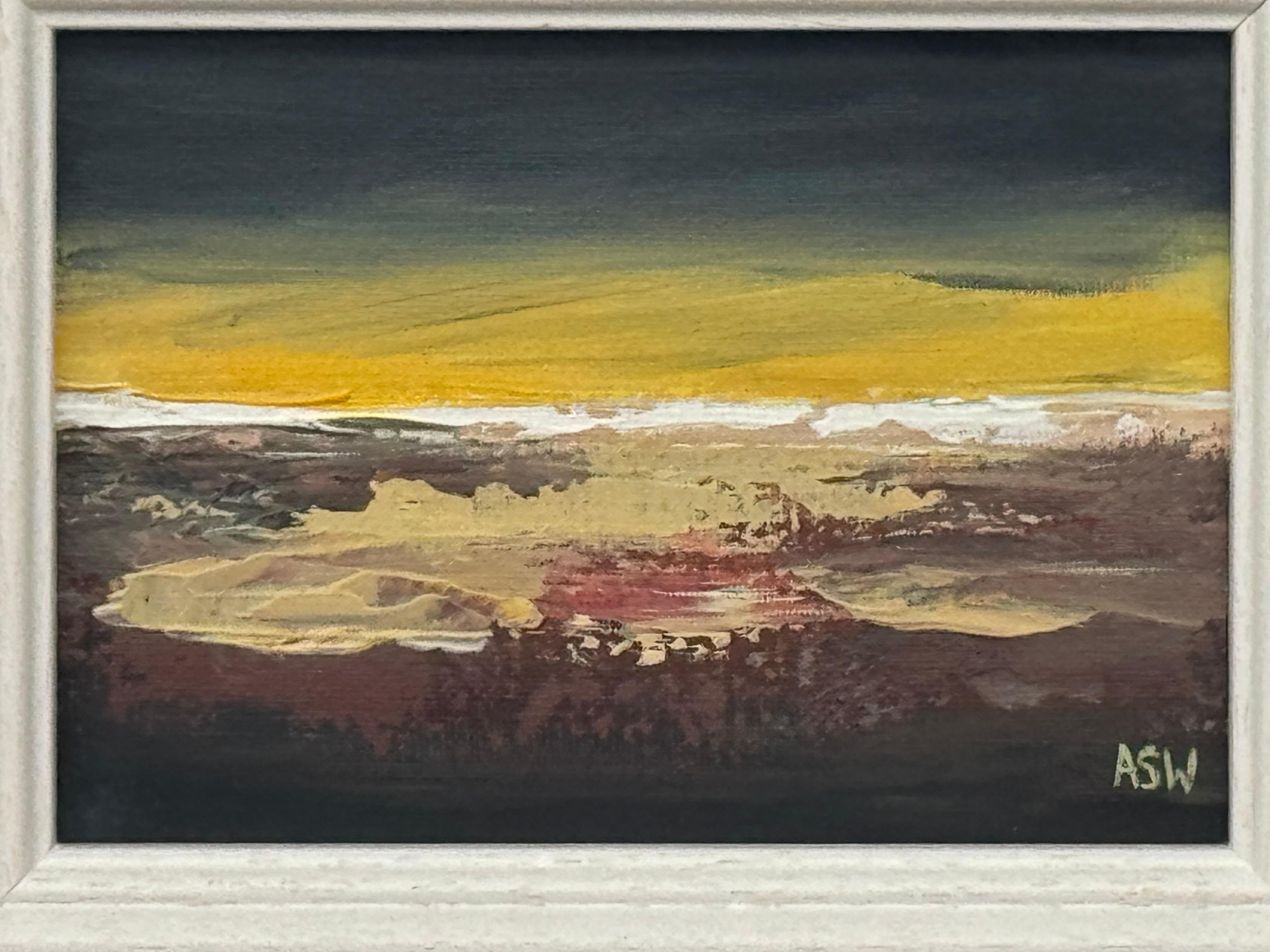 Midnight Ember - Miniatura di un paesaggio astratto studiata da un artista contemporaneo in vendita 3