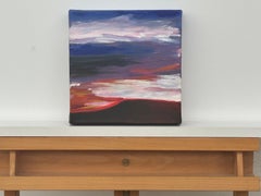 Miniature Abstract Landscape Sky Painting English Countryside by British Artist