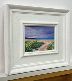 Miniature Beach Landscape of East Coast of Scottish Highlands by British Artist