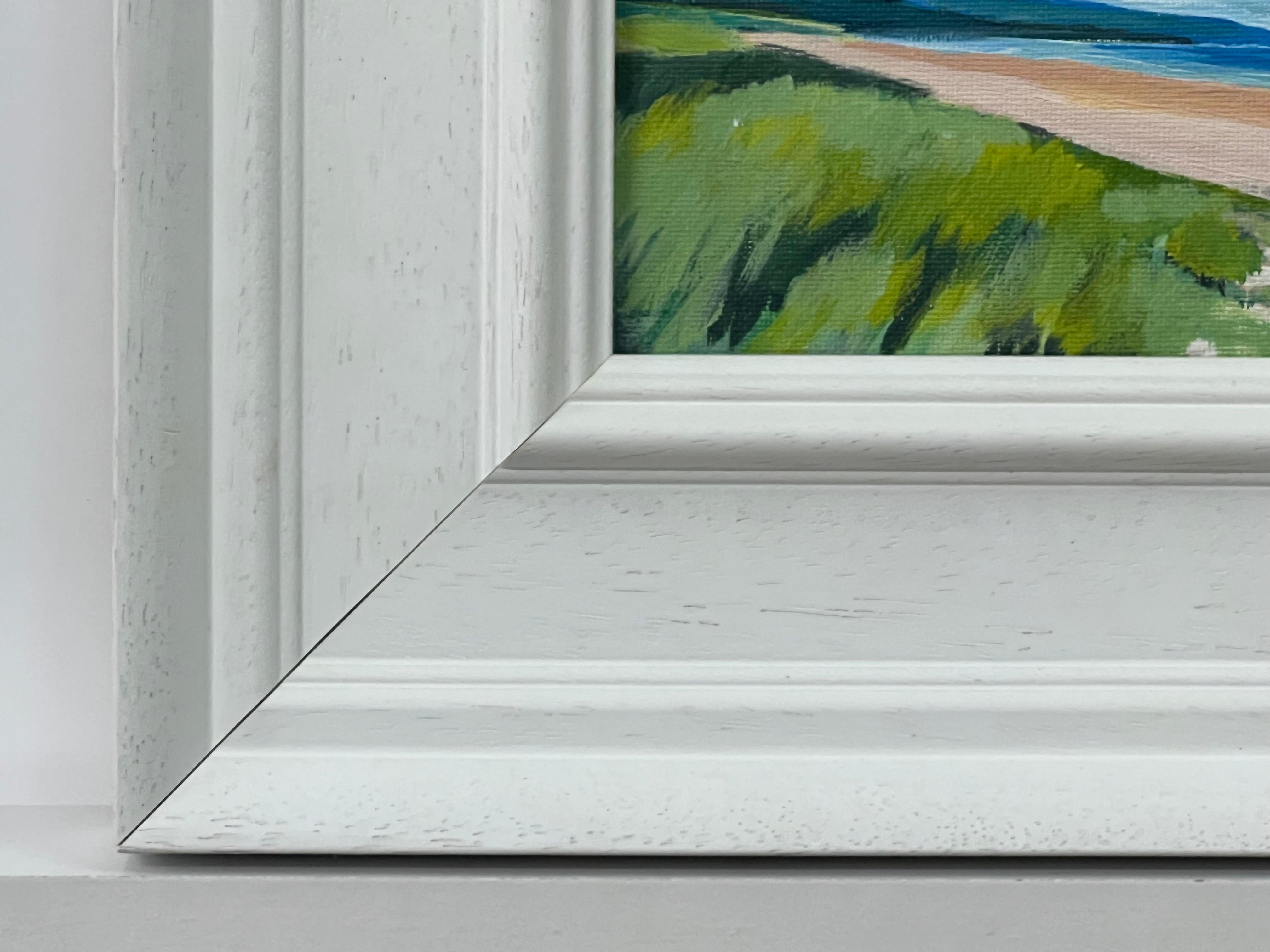 Miniature Beach Landscape of East Coast of Scottish Highlands by British Artist For Sale 1