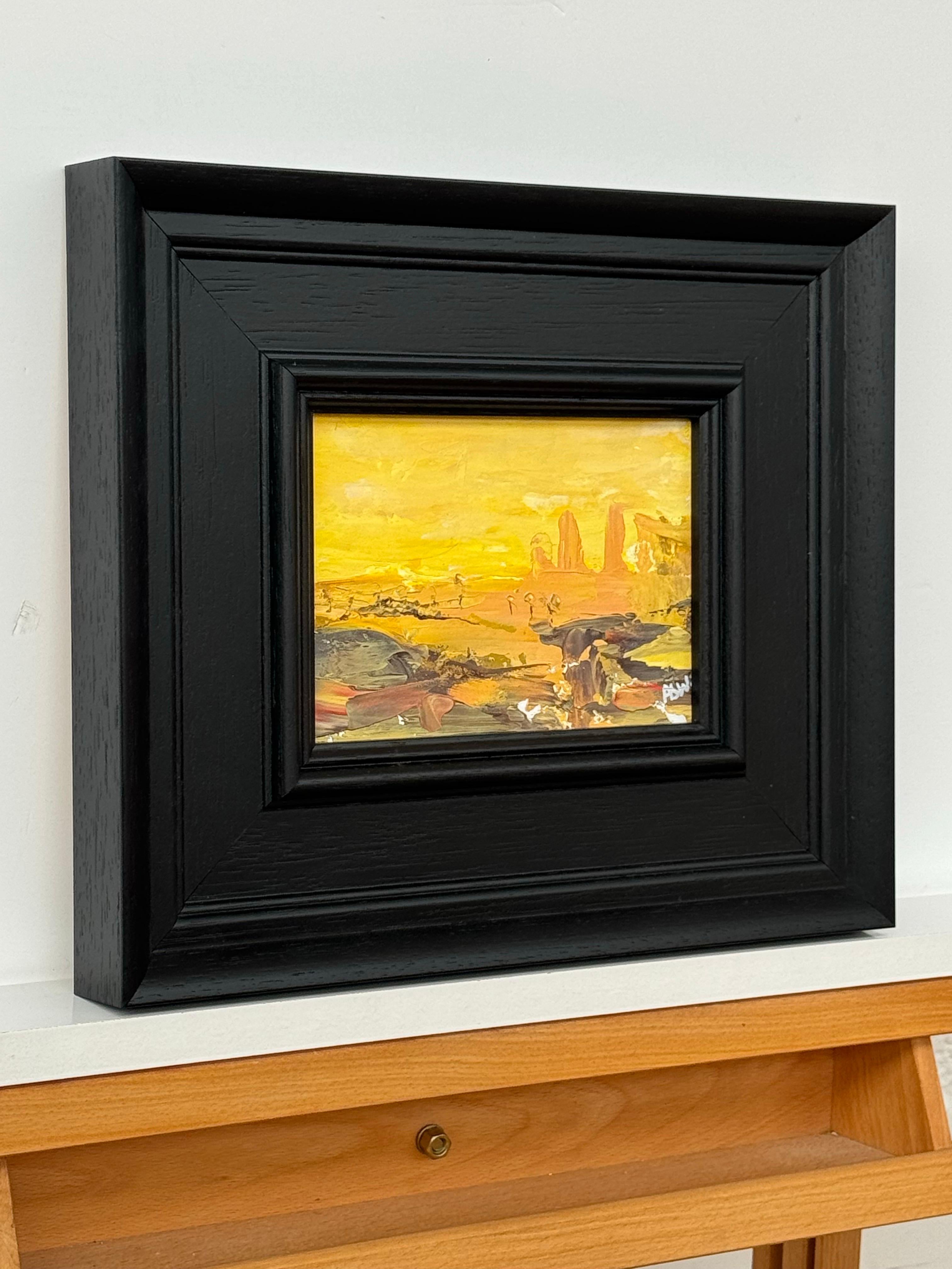 Miniatura del paesaggio urbano di Los Angeles California realizzata da un artista contemporaneo - Painting di Angela Wakefield