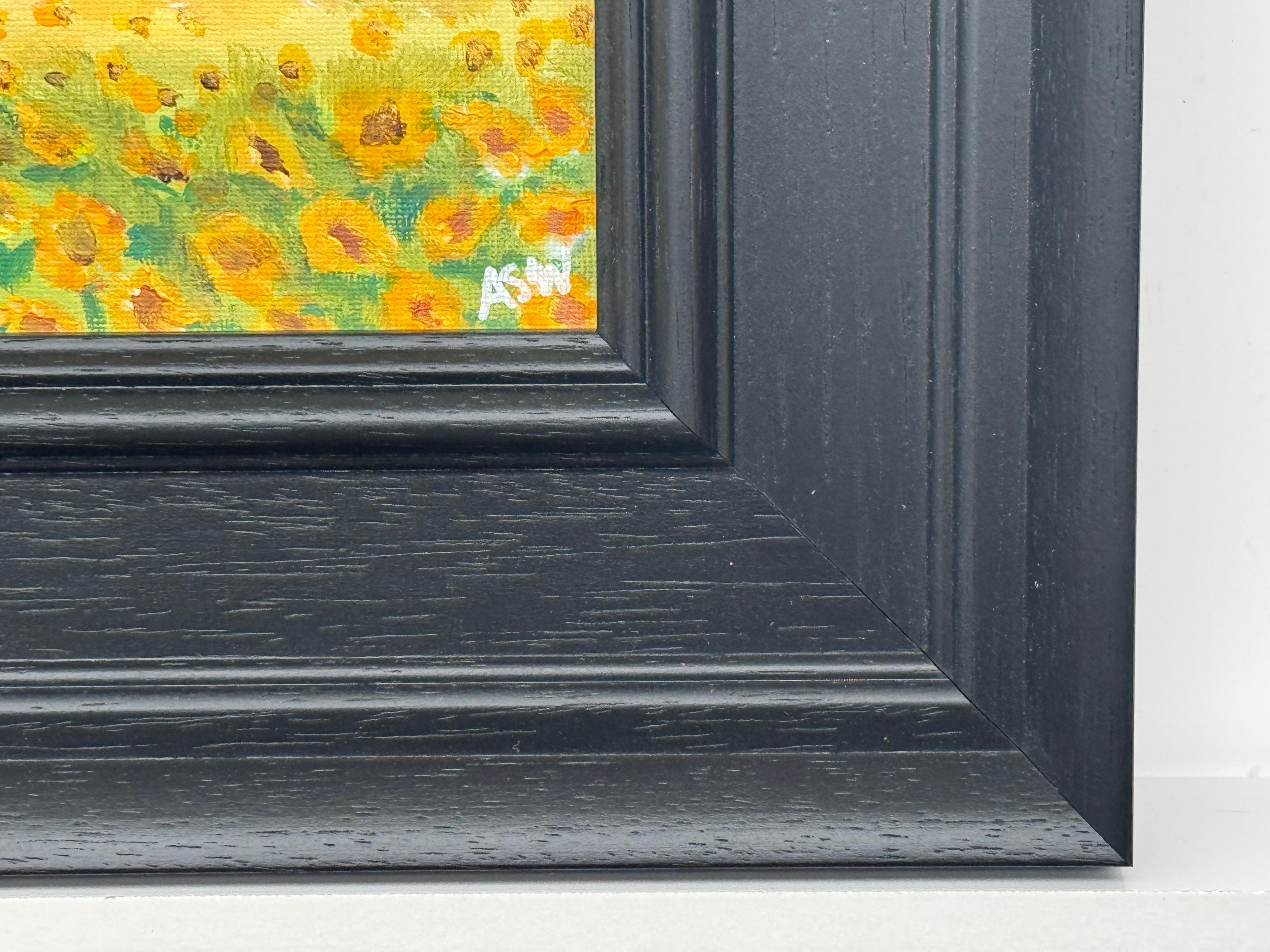 Miniatur-Landschaftsstudie eines Sonnenblumenfeldes in Frankreich von der zeitgenössischen Künstlerin Angela Wakefield

Kunst misst 6 x 4 Zoll
Rahmen misst 13 x 11 Zoll

Angela Wakefield - 