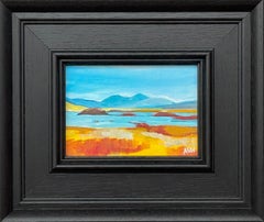 Miniatura di un paesaggio delle Highlands scozzesi realizzata da un artista contemporaneo