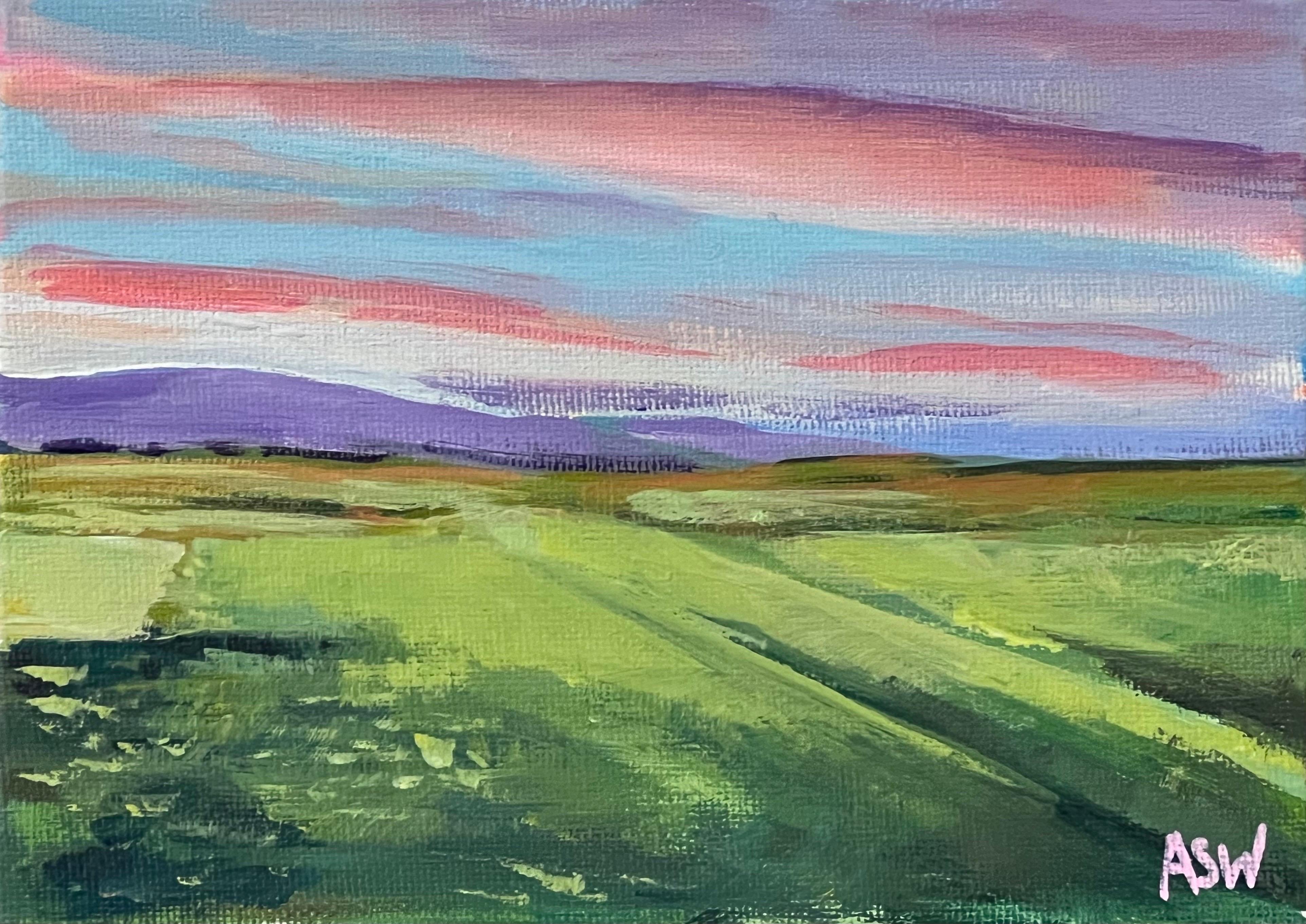Miniature Landscape of the East Coast of Scottish Highlands by British Artist For Sale 3