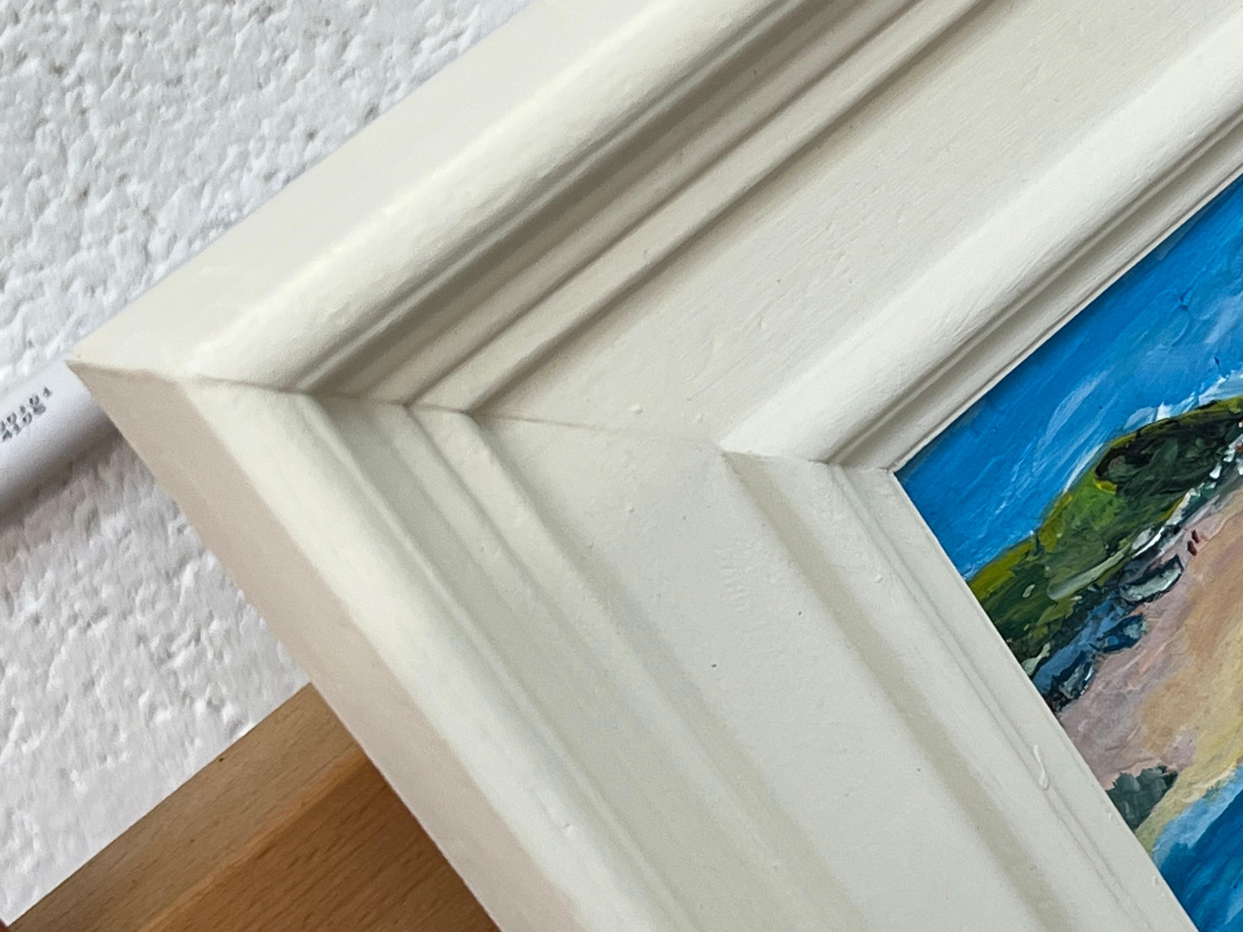 Miniature Landscape Study of Devon Coastline UK by Contemporary British Artist For Sale 4