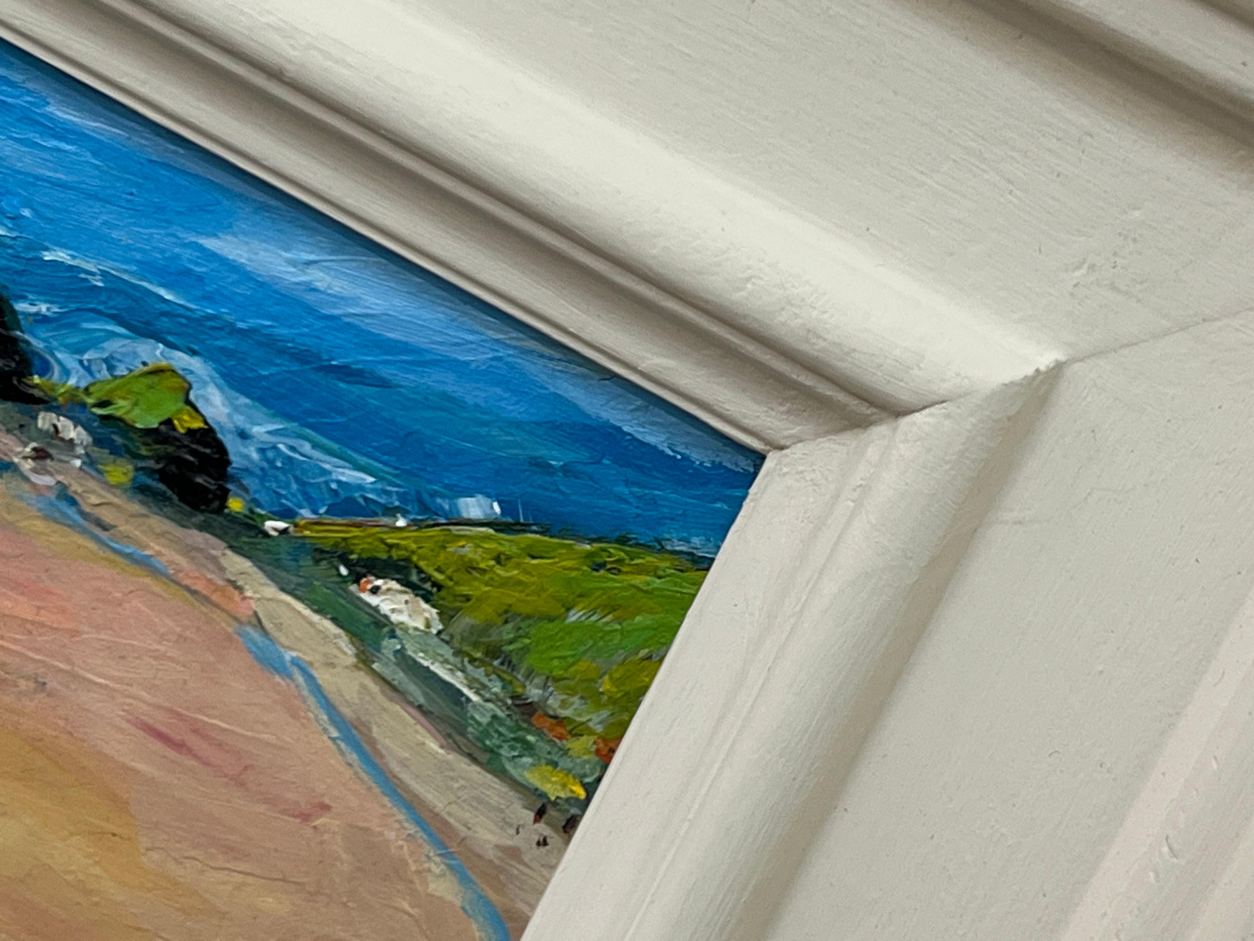 Miniature Landscape Study of Devon Coastline UK by Contemporary British Artist For Sale 5