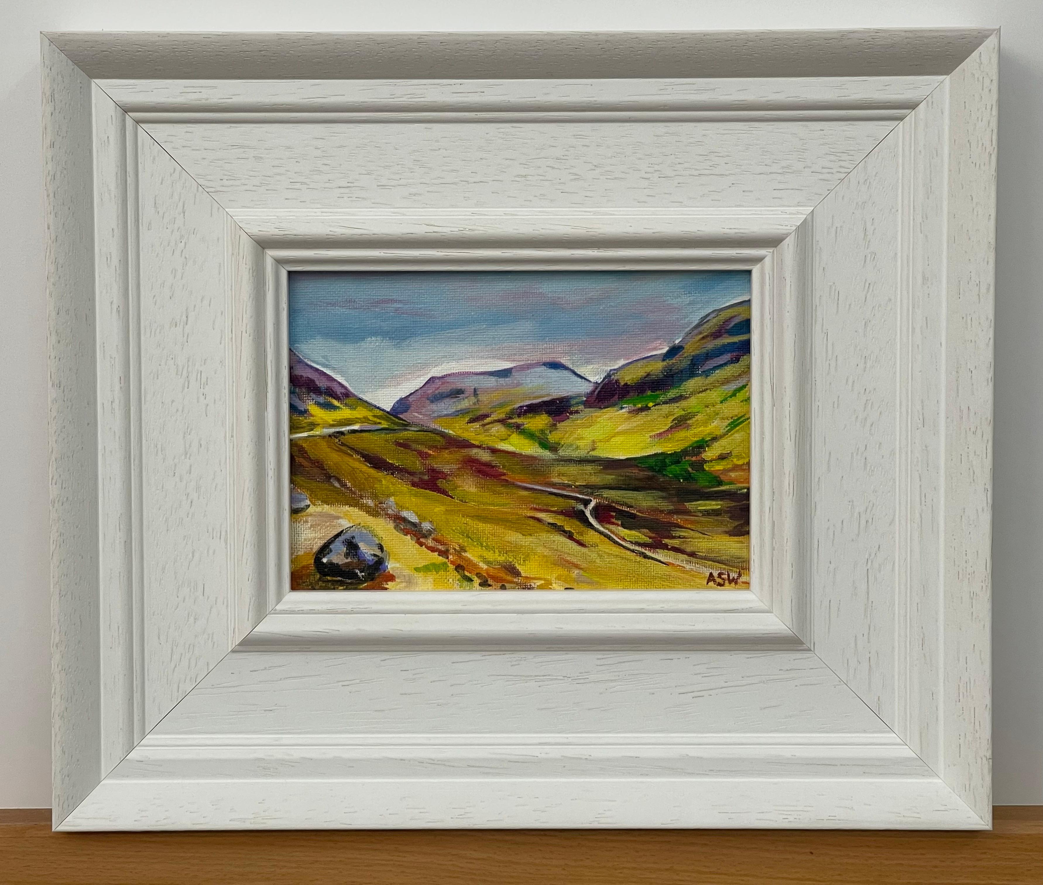 Miniature Landscape Study of Scottish Highlands by Contemporary British Artist 4