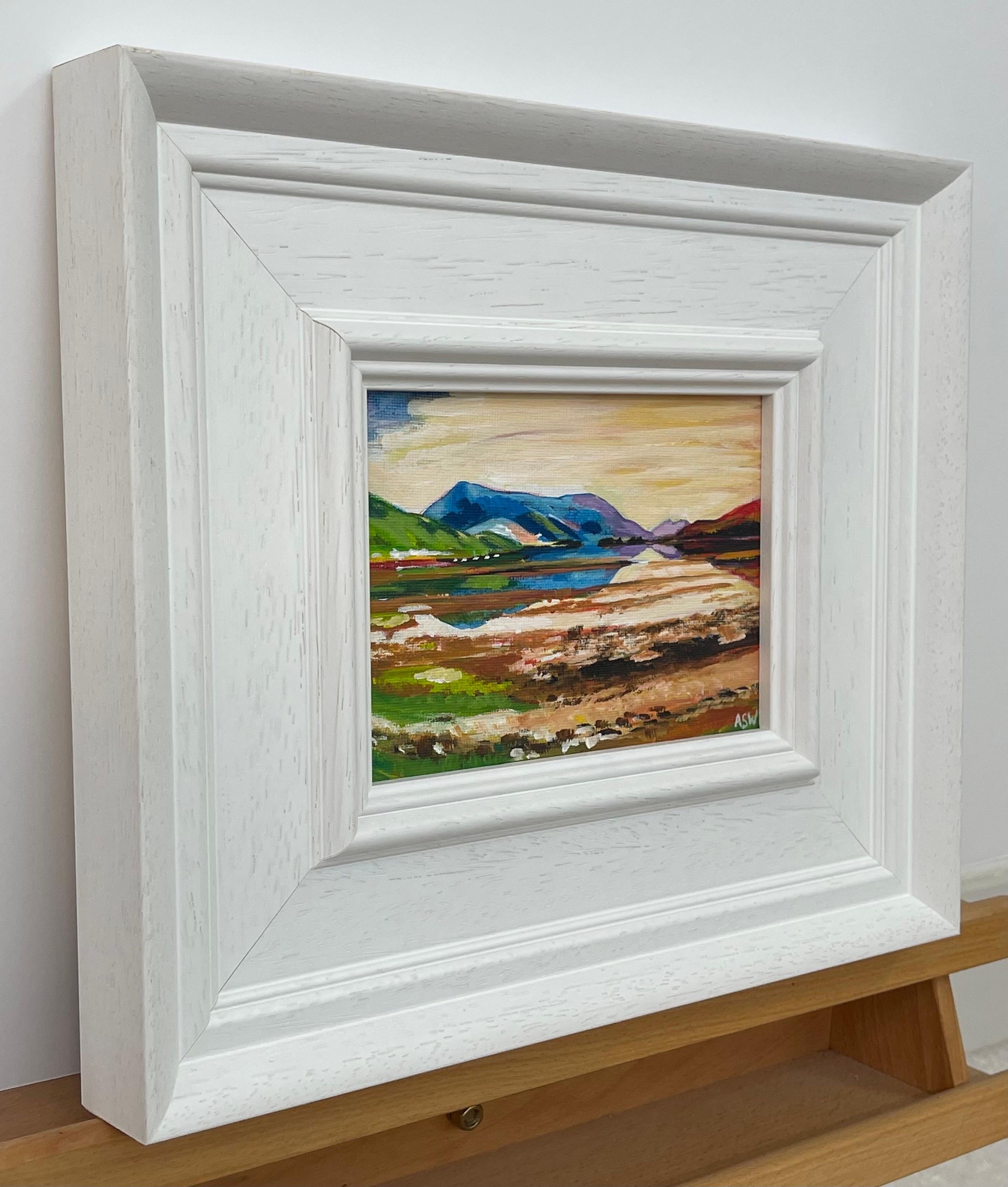 Miniature Landscape Study of Scottish Highlands by Contemporary British Artist - Painting by Angela Wakefield