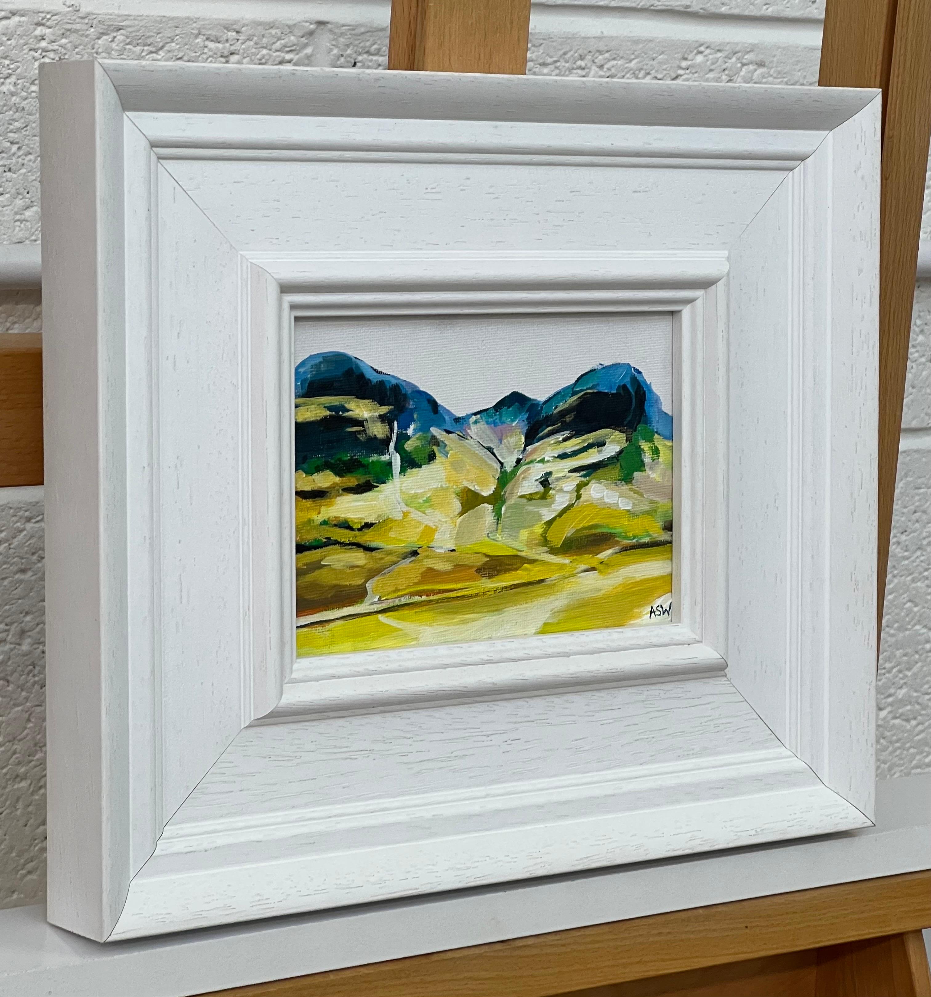 Miniature Landscape Study of Scottish Highlands by Contemporary British Artist - Painting by Angela Wakefield